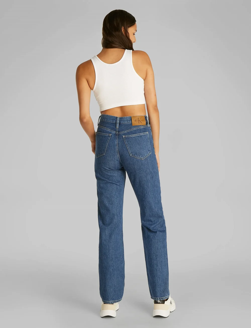 Calvin Klein Jeans - HIGH RISE STRAIGHT - sirge säärega teksad - denim medium - 3