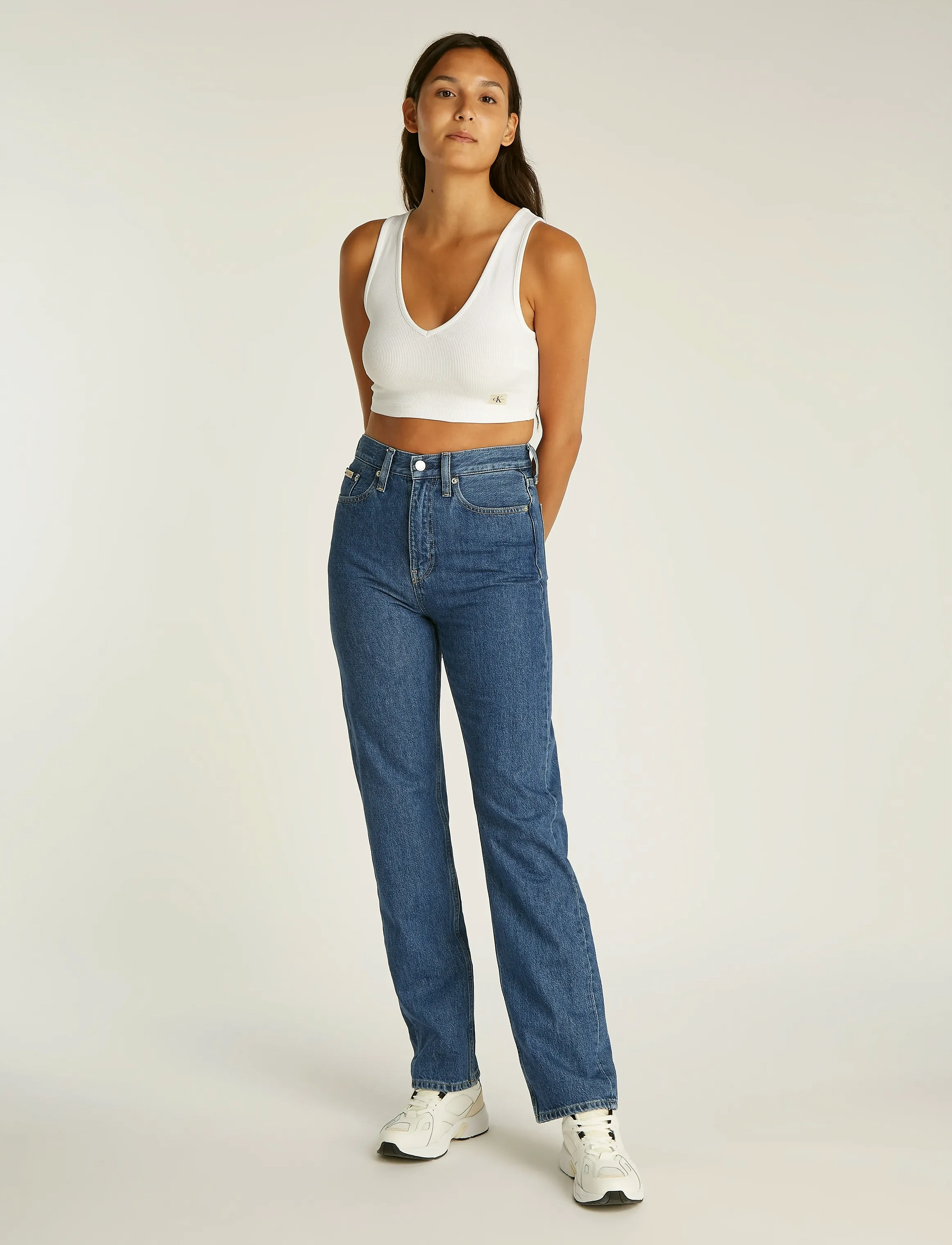 Calvin Klein Jeans - HIGH RISE STRAIGHT - straight jeans - denim medium - 4