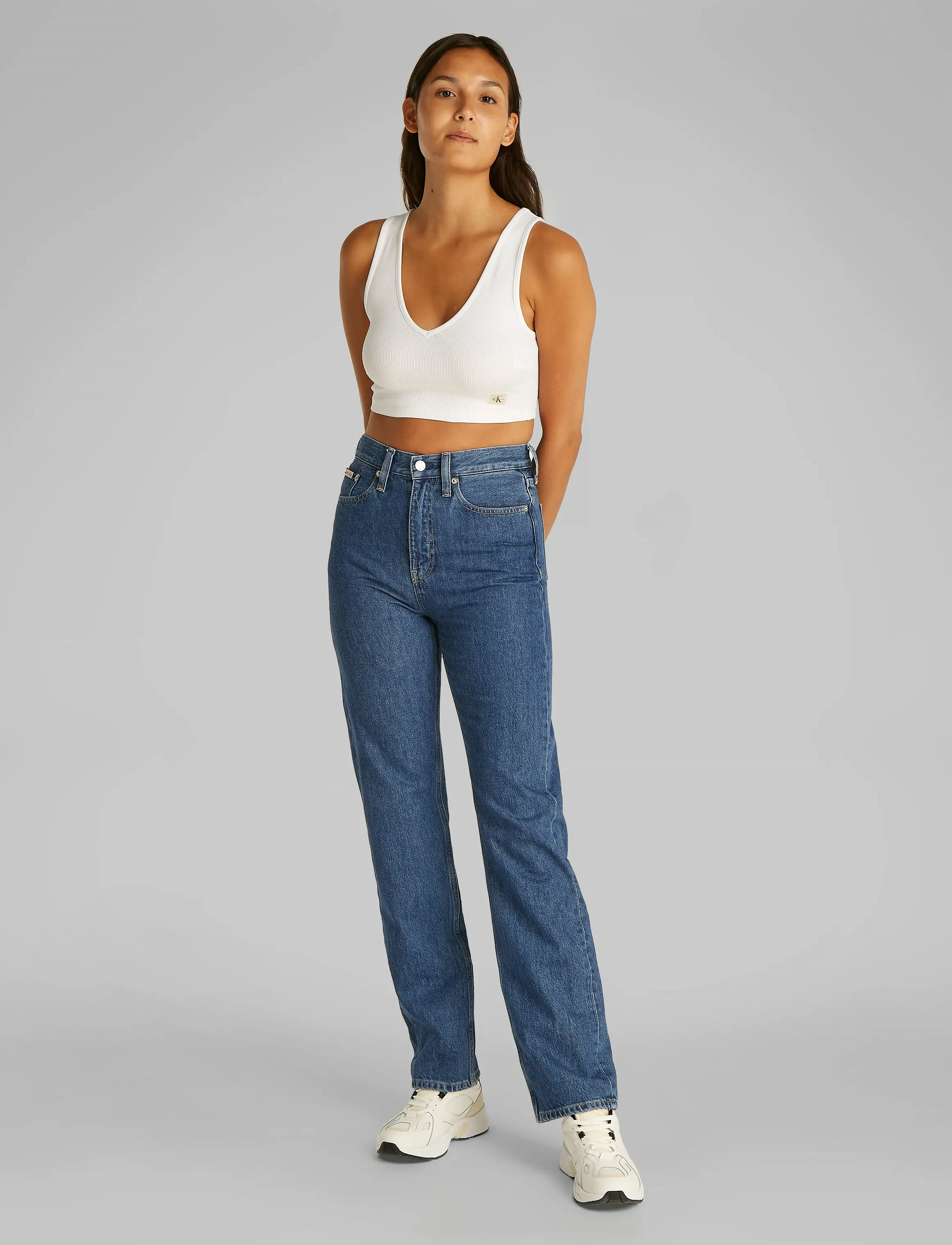Calvin Klein Jeans - HIGH RISE STRAIGHT - straight jeans - denim medium - 5