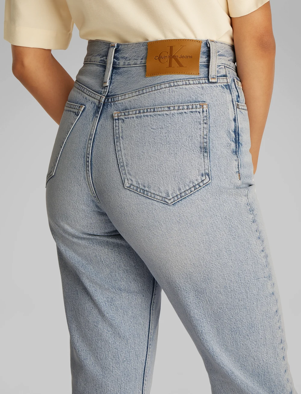 Calvin Klein Jeans - HIGH RISE STRAIGHT - straight jeans - denim light - 0
