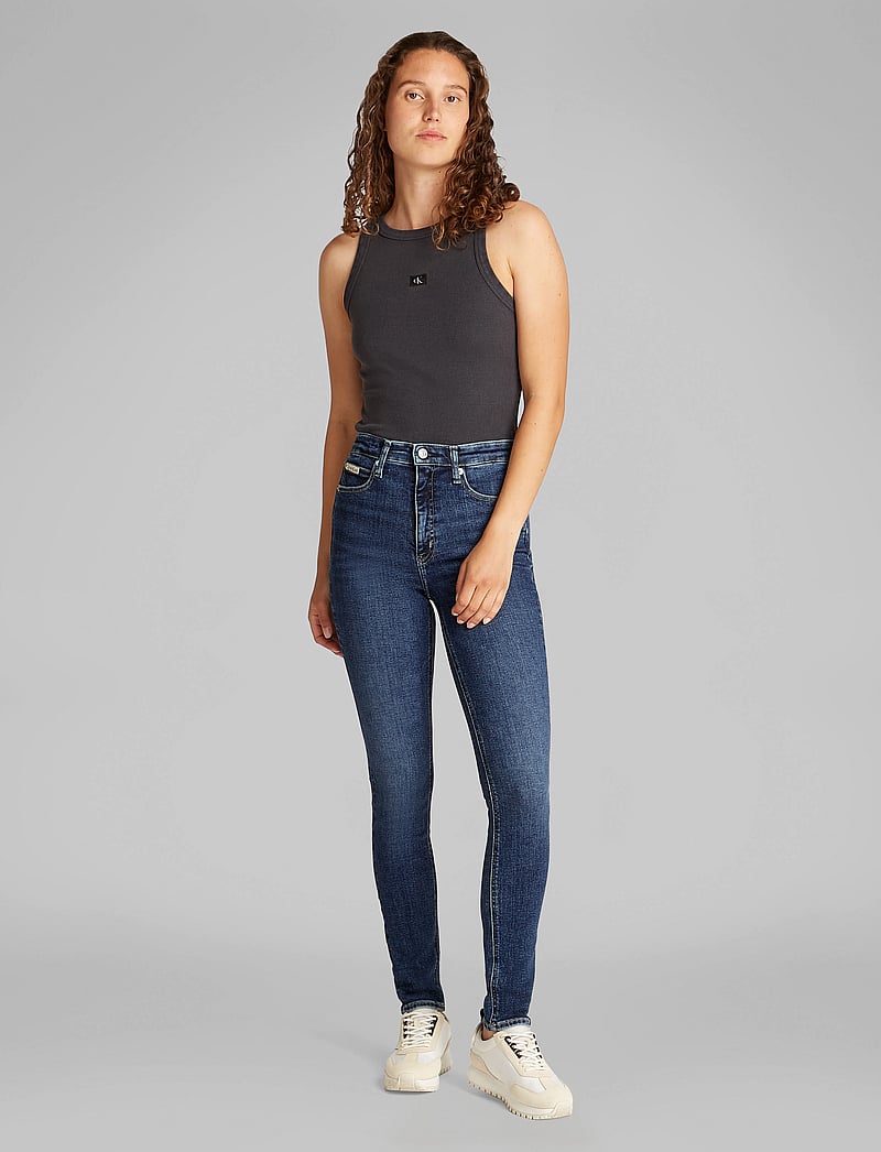 Calvin Klein Jeans - HIGH RISE SKINNY - skinny jeans - denim dark - 0