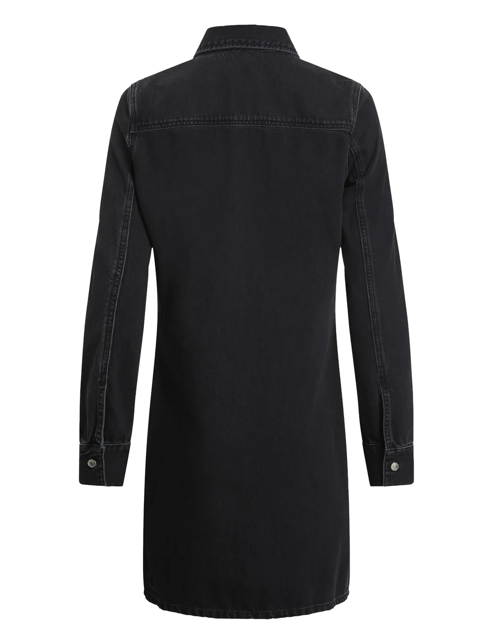 Calvin Klein Jeans - LS FITTED DENIM DRESS - teksakleidid - denim black - 2