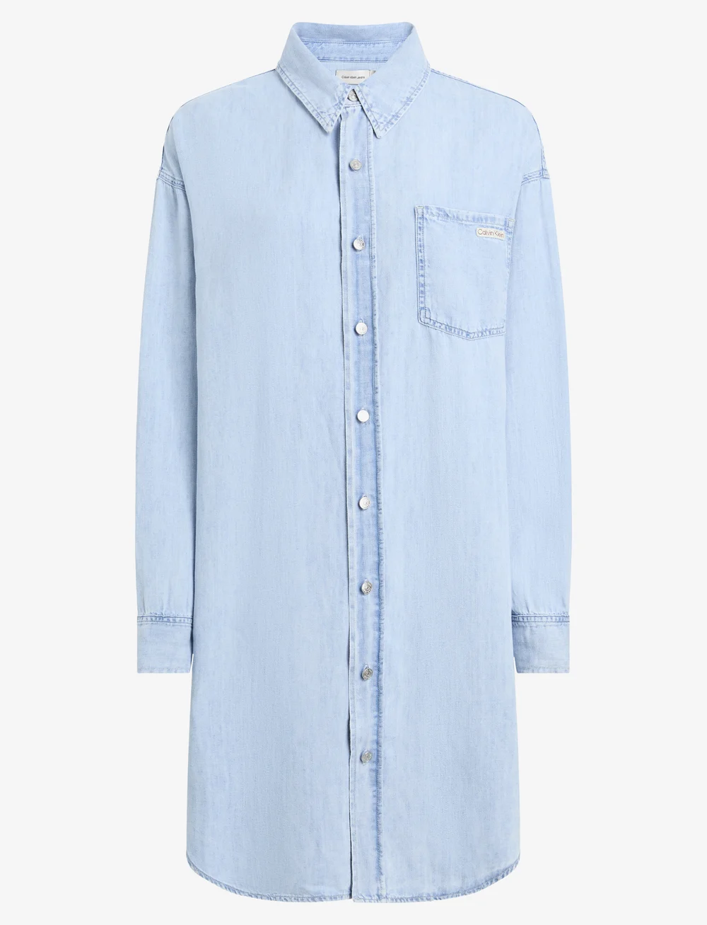 Calvin Klein Jeans - RELAXED DENIM SHIRT DRESS - skjortklänningar - denim light - 1