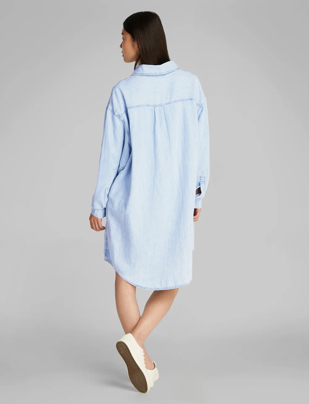 Calvin Klein Jeans - RELAXED DENIM SHIRT DRESS - skjortklänningar - denim light - 3