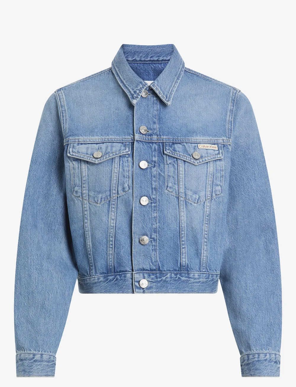 Calvin Klein Jeans - CROPPED 90S DENIM TRUCKER - denim jackets - denim light - 1