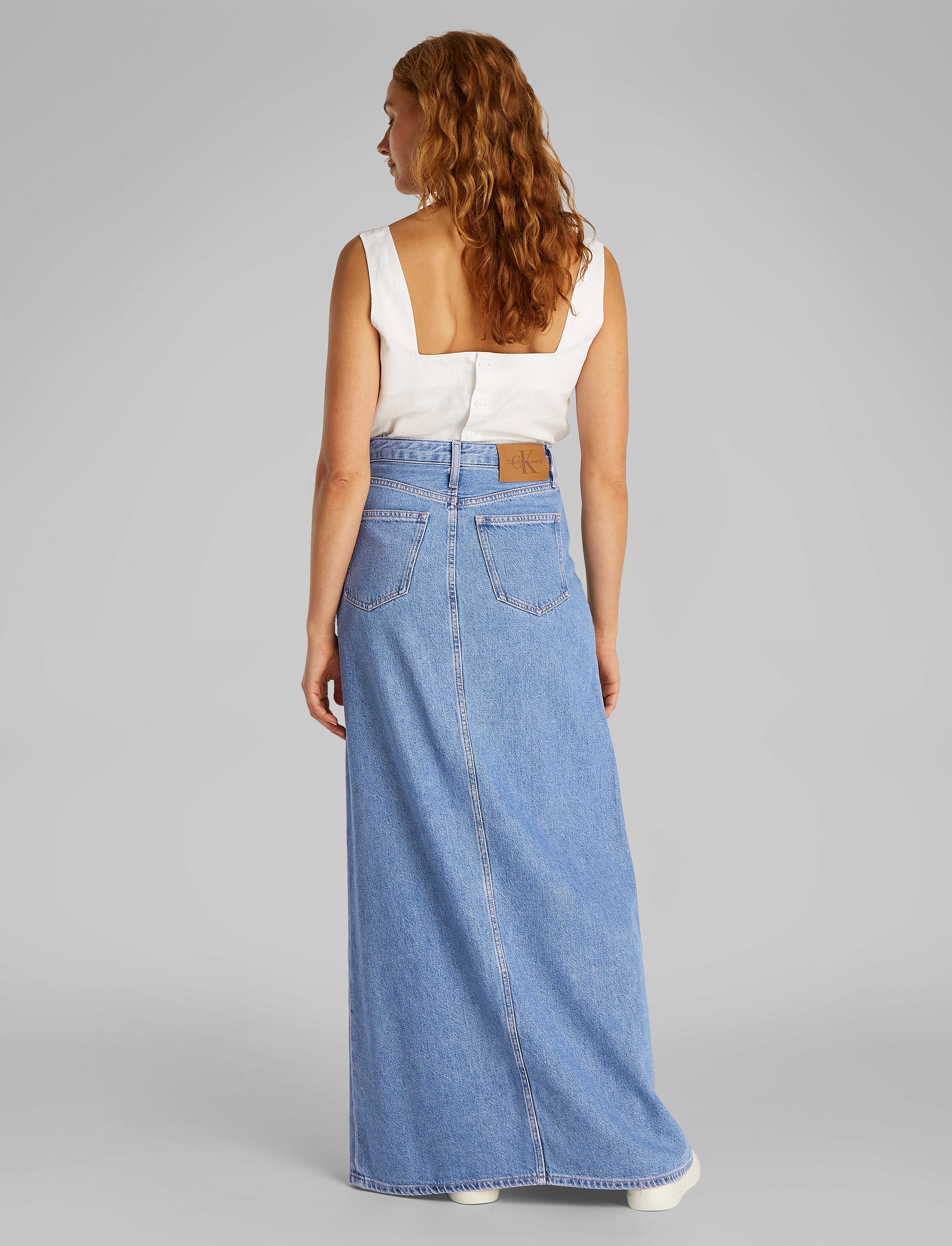 Calvin Klein Jeans - A-LINE MAXI DENIM SKIRT - džinsa svārki - denim light - 2