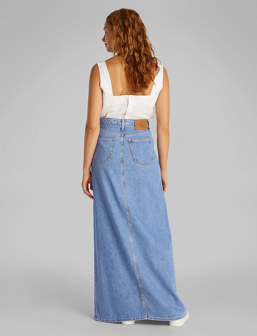 Calvin Klein Jeans - A-LINE MAXI DENIM SKIRT - džinsa svārki - denim light - 2