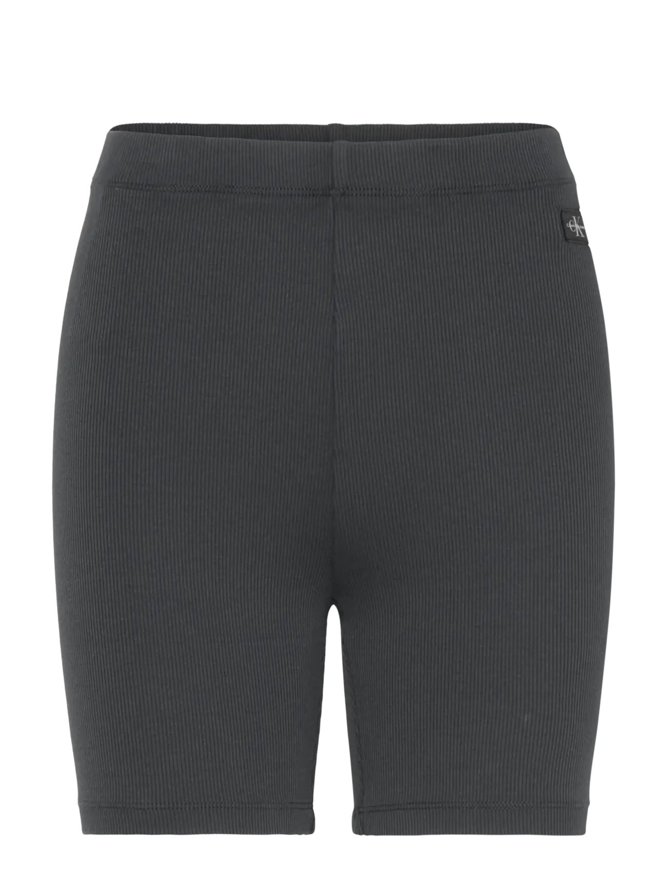 Calvin Klein Jeans WASHED WOVEN LABEL RIB SHORTS - Jalgrattasõit - WASHED BLACK / black