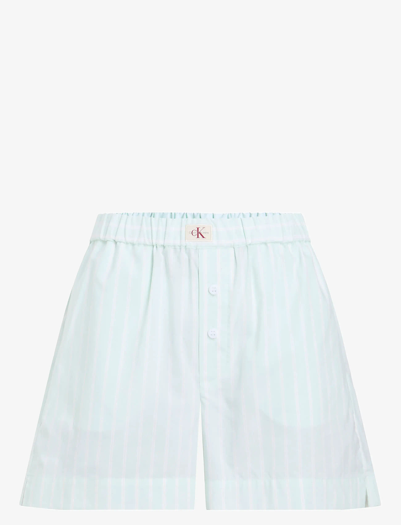 Calvin Klein Jeans - SUMMER POPLIN BOXER SHORT - lühikesed vabaajapüksid - moonlight jade stripe - 0