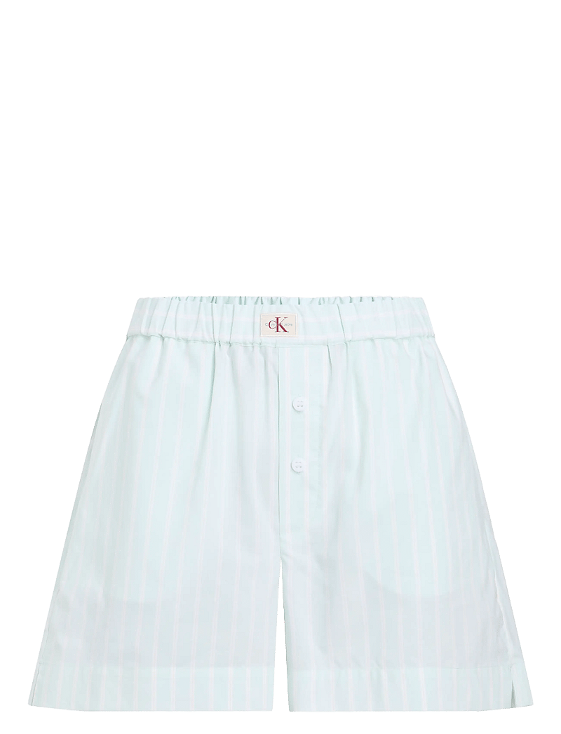 Calvin Klein Jeans - SUMMER POPLIN BOXER SHORT - lühikesed vabaajapüksid - moonlight jade stripe - 0