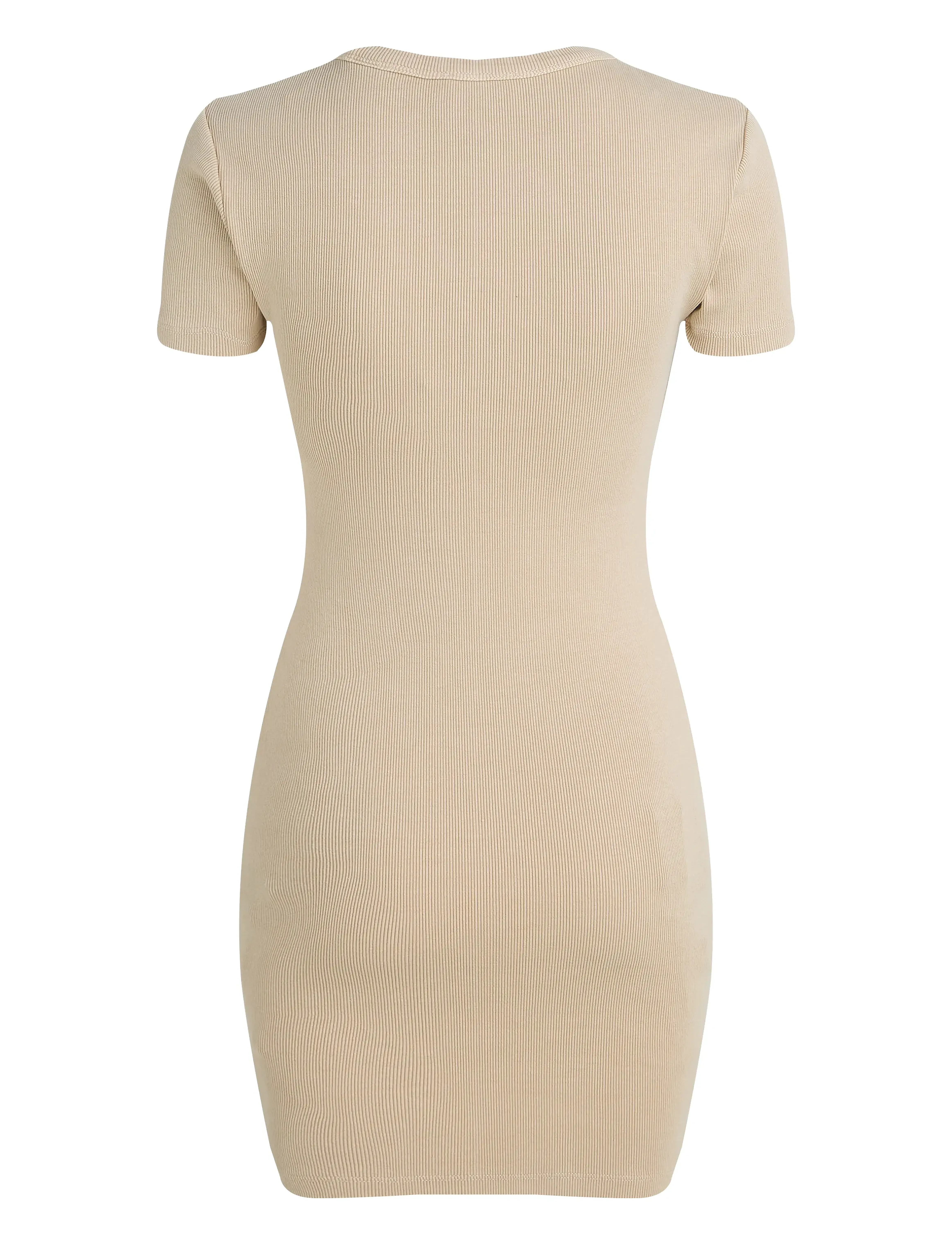 Calvin Klein Jeans - WASHED WOVEN LABEL RIB DRESS - t-shirtkjoler - brazilian sand - 5