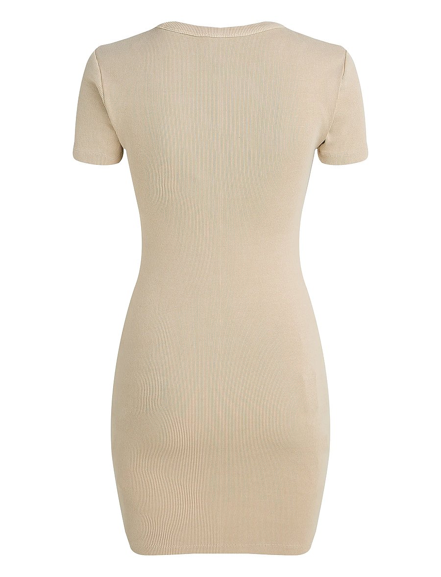 Calvin Klein Jeans - WASHED WOVEN LABEL RIB DRESS - brazilian sand - 5