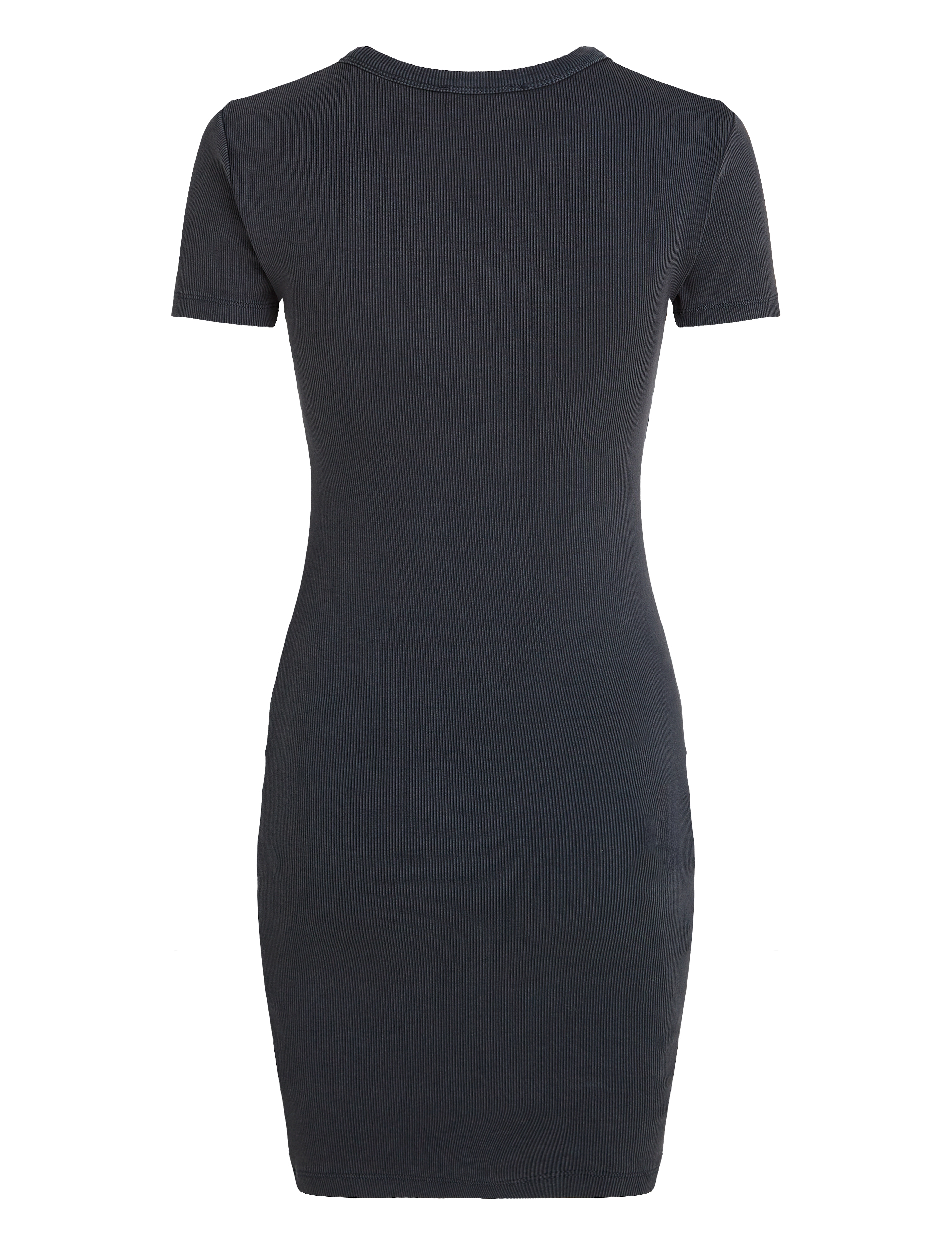 Calvin Klein Jeans - WASHED WOVEN LABEL RIB DRESS - t-shirt-kleider - washed black - 5