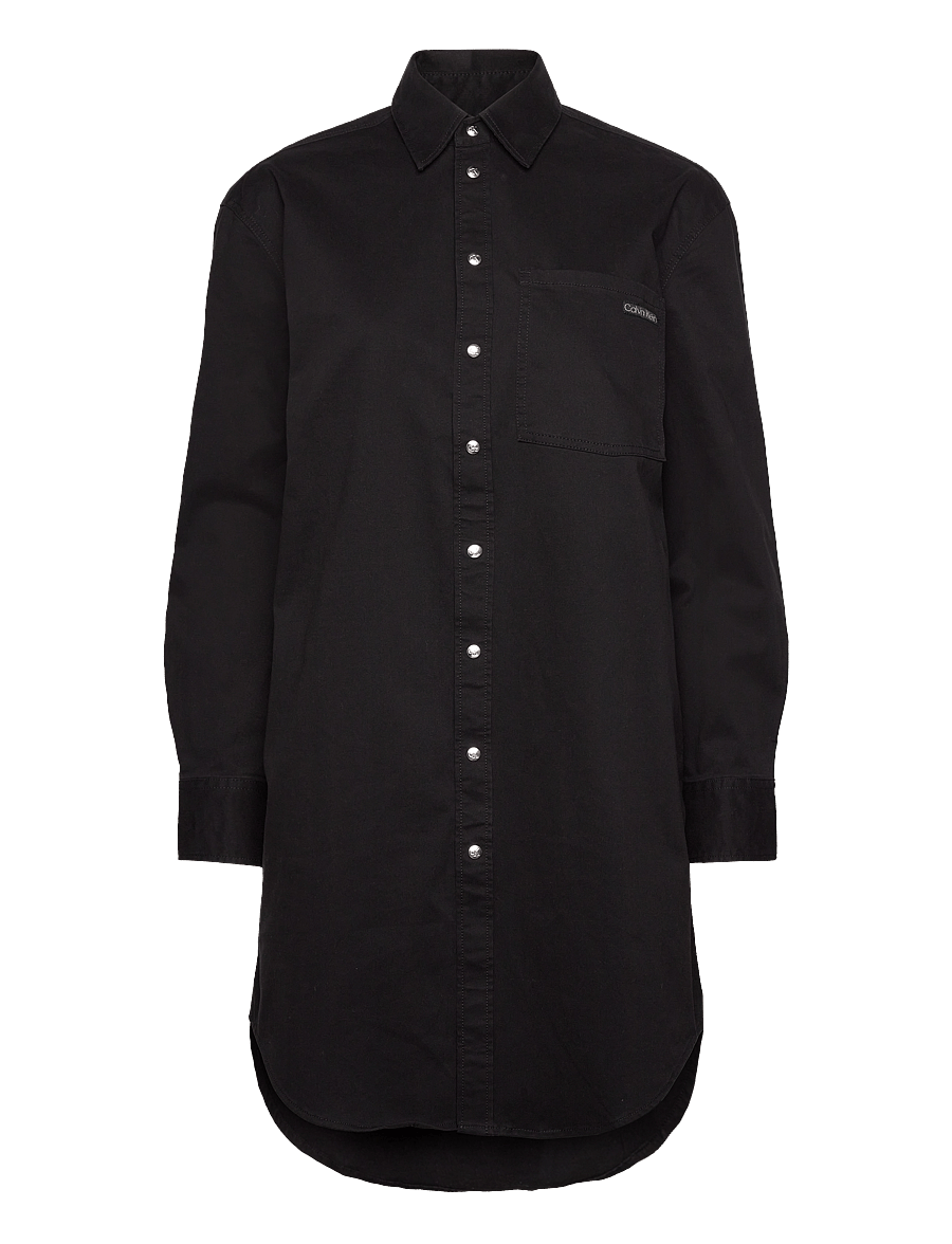 Calvin Klein Jeans - COTTON RELAXED SHIRT DRESS - ck black - 1