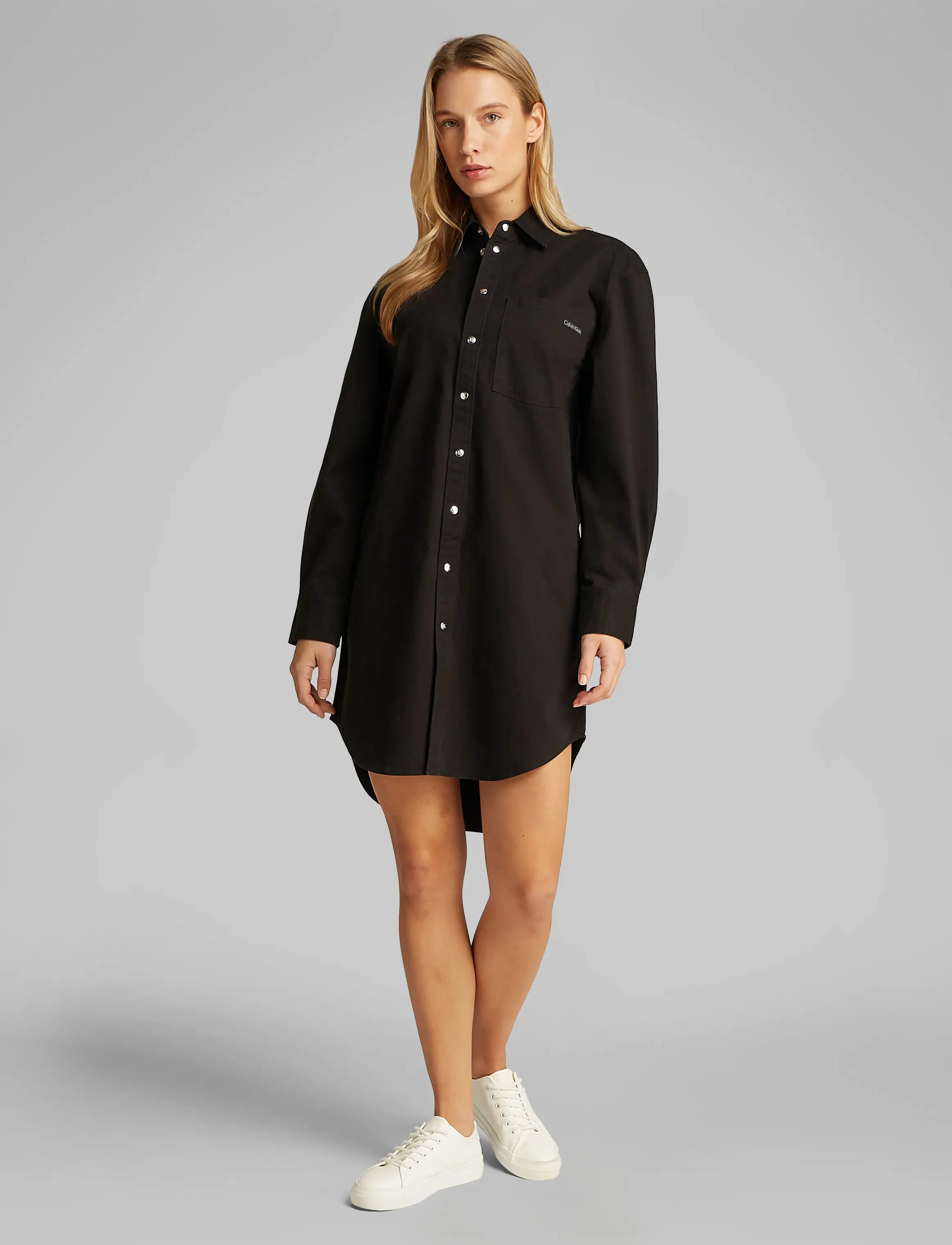 Calvin Klein Jeans Cotton Relaxed Shirt Dress (CKJJ20J225270) - Short  Dresses - Boozt.com