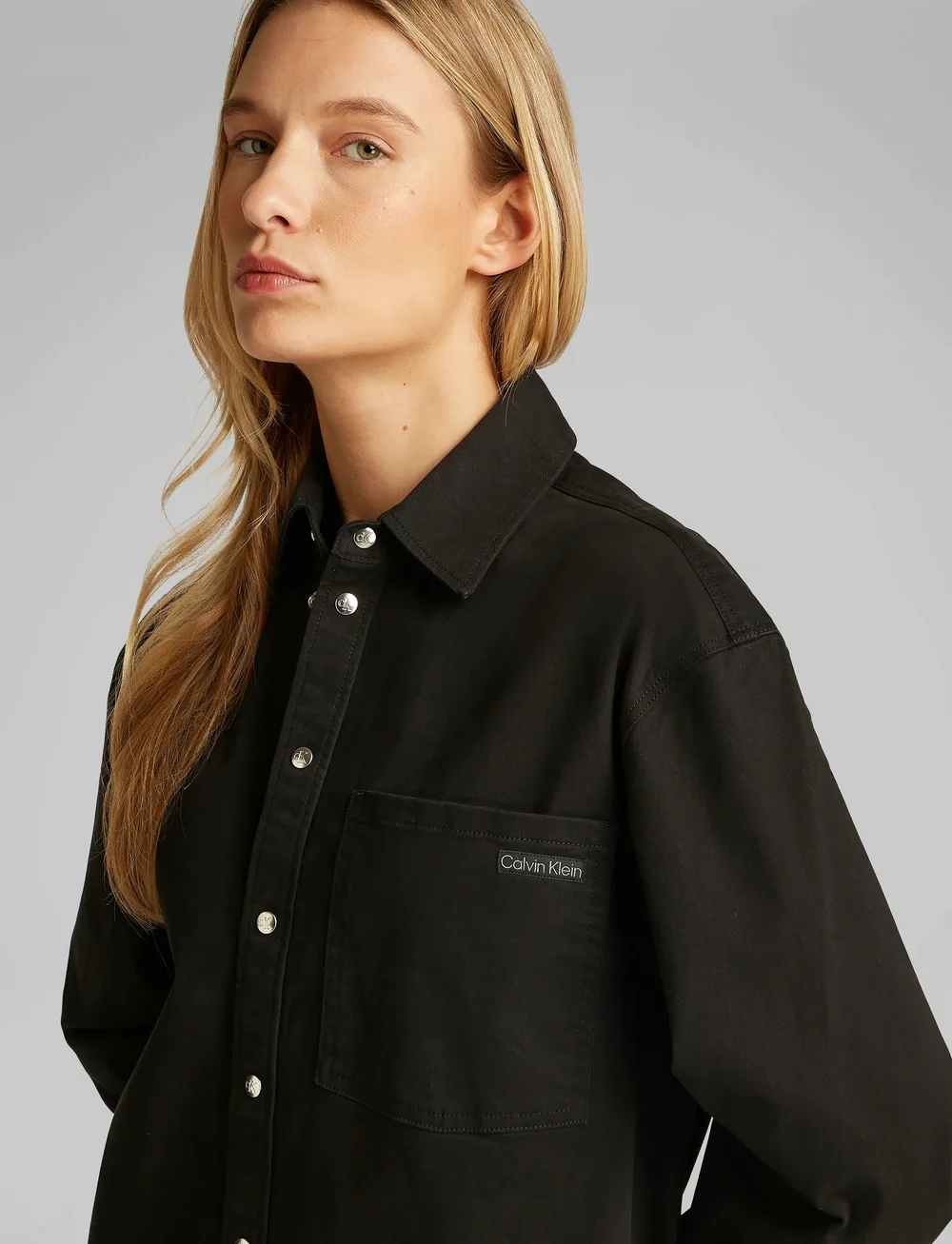 Calvin Klein Jeans - COTTON RELAXED SHIRT DRESS - shirt dresses - ck black - 5