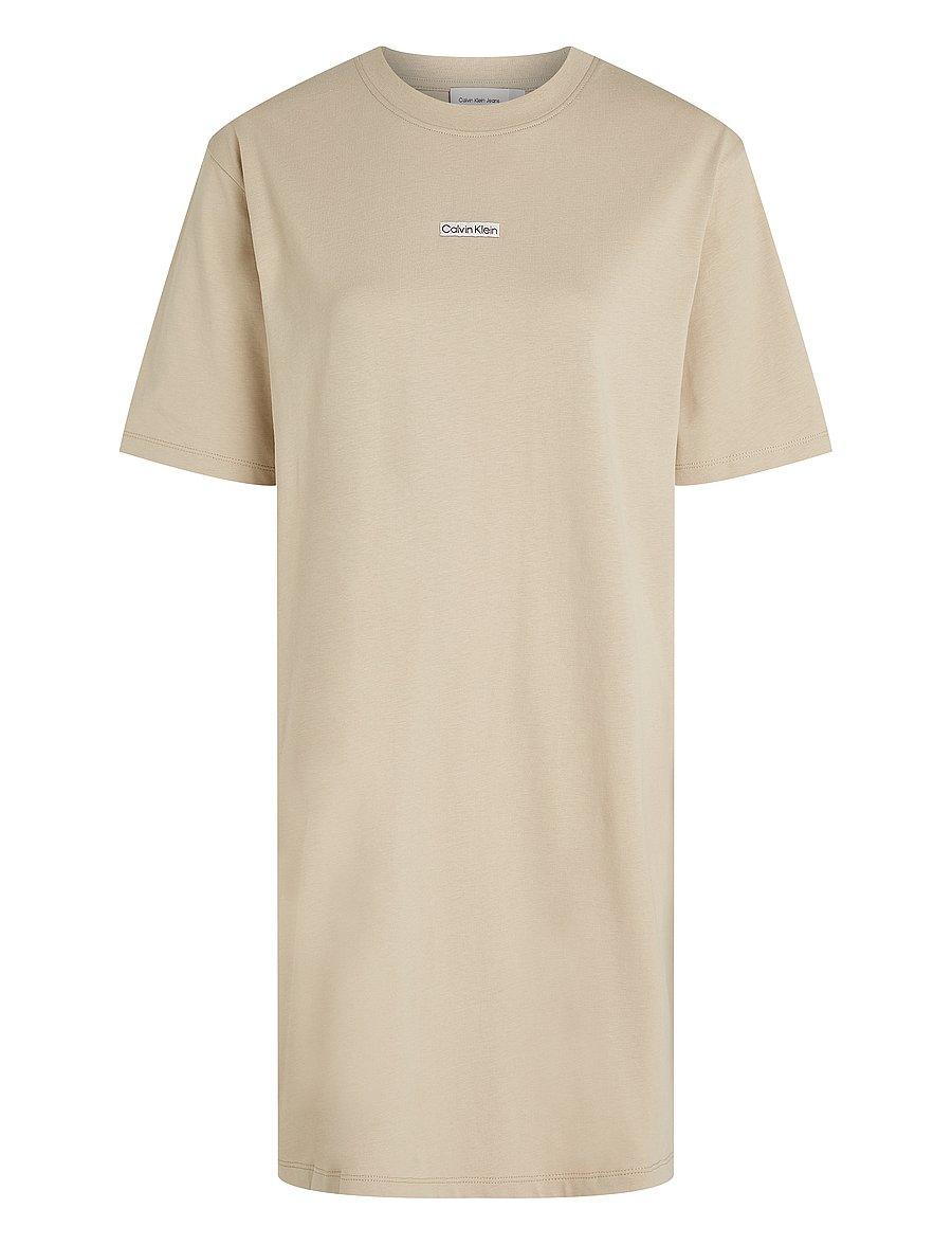 Calvin Klein Jeans - PLACED INST TEE DRESS - white pepper - 1