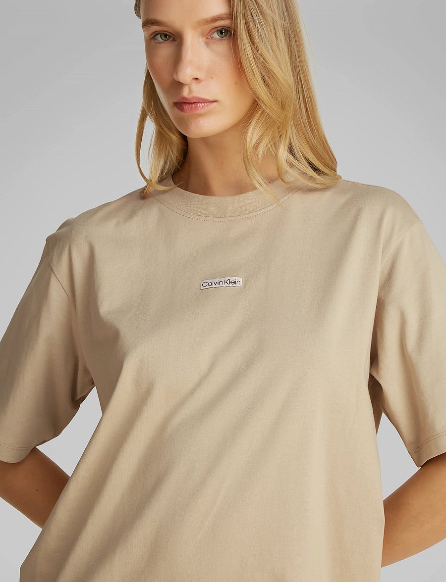 Calvin Klein Jeans - PLACED INST TEE DRESS - white pepper - 4