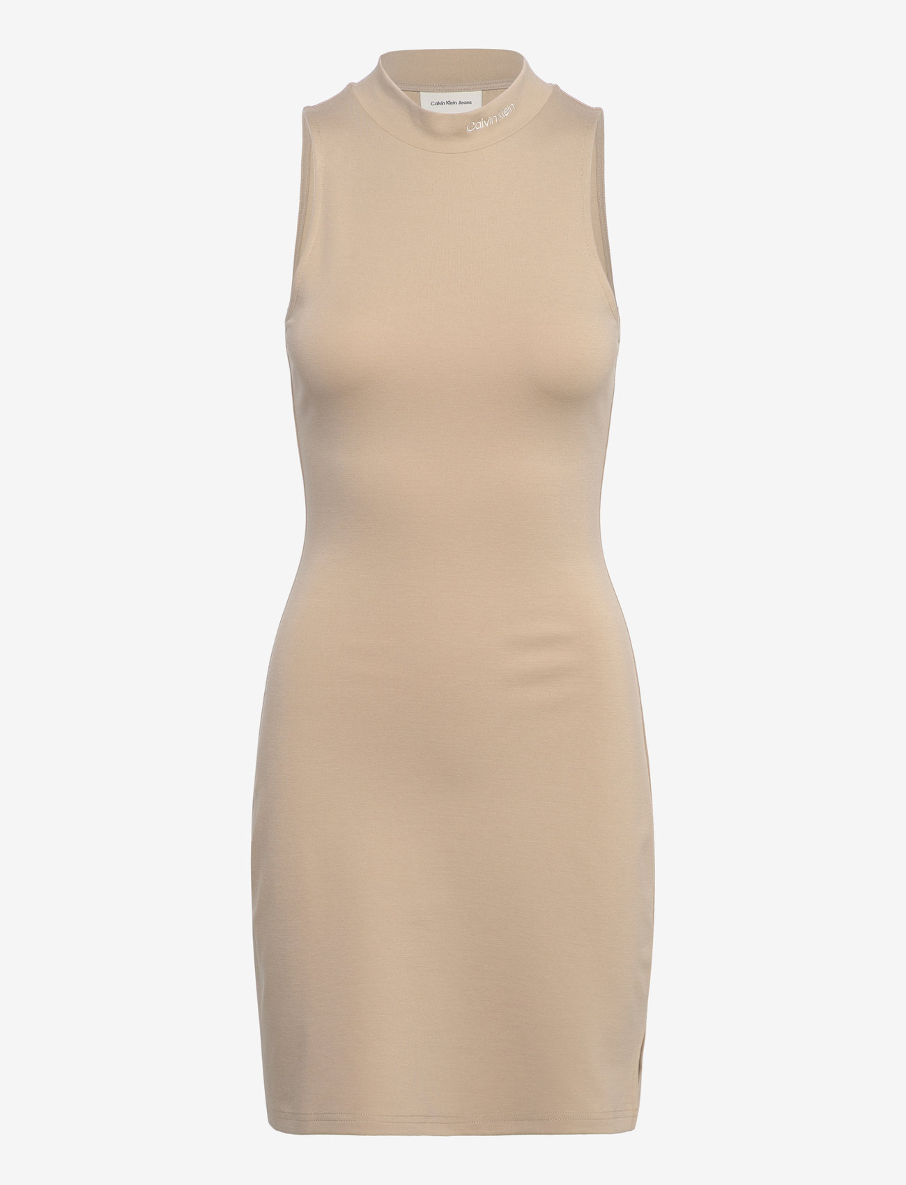 Calvin Klein Jeans - LOGO MILANO DRESS - etuikleider - white pepper - 1
