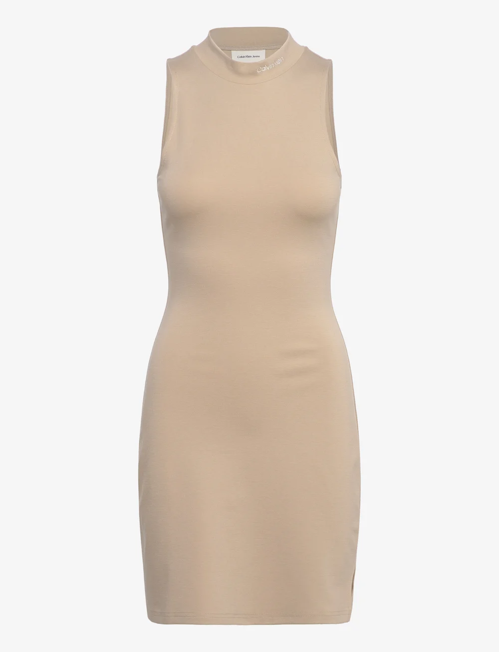 Calvin Klein Jeans - LOGO MILANO DRESS - fodralklänningar - white pepper - 1