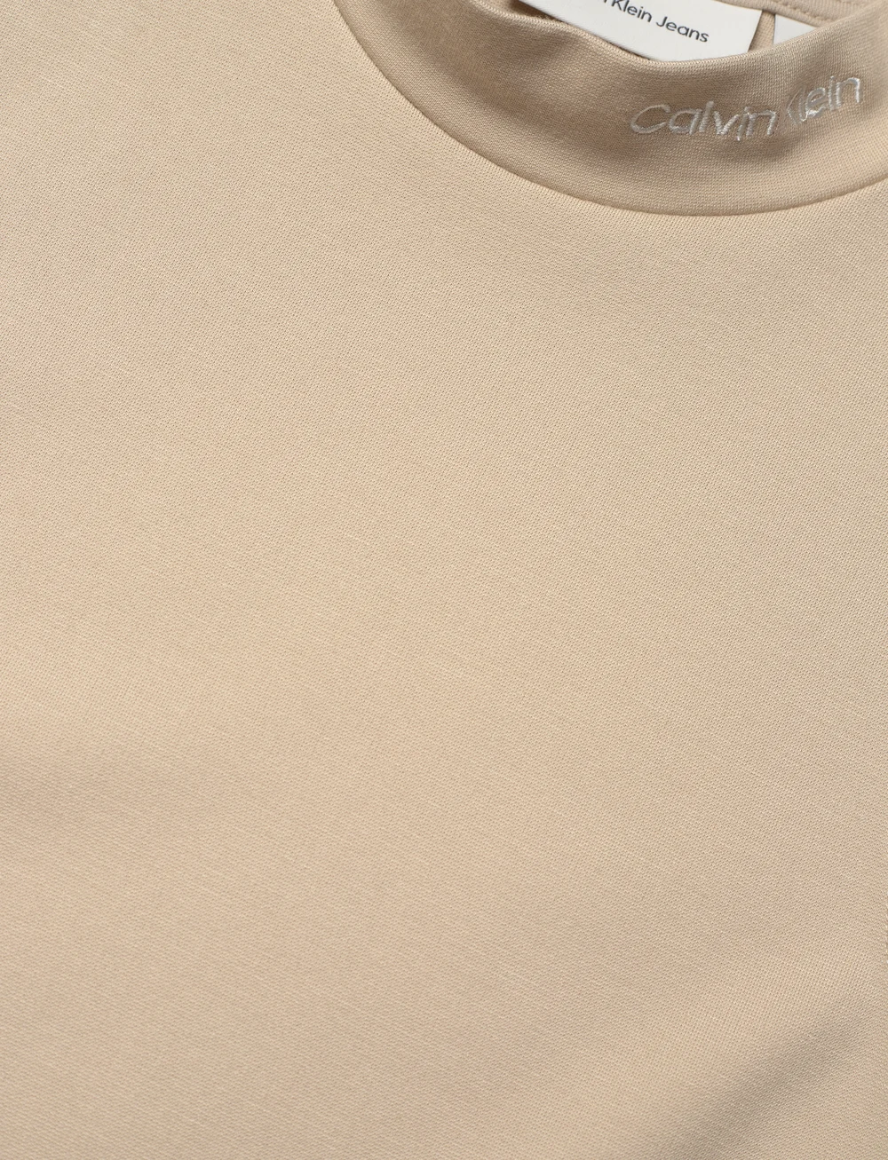 Calvin Klein Jeans - LOGO MILANO DRESS - fodralklänningar - white pepper - 4