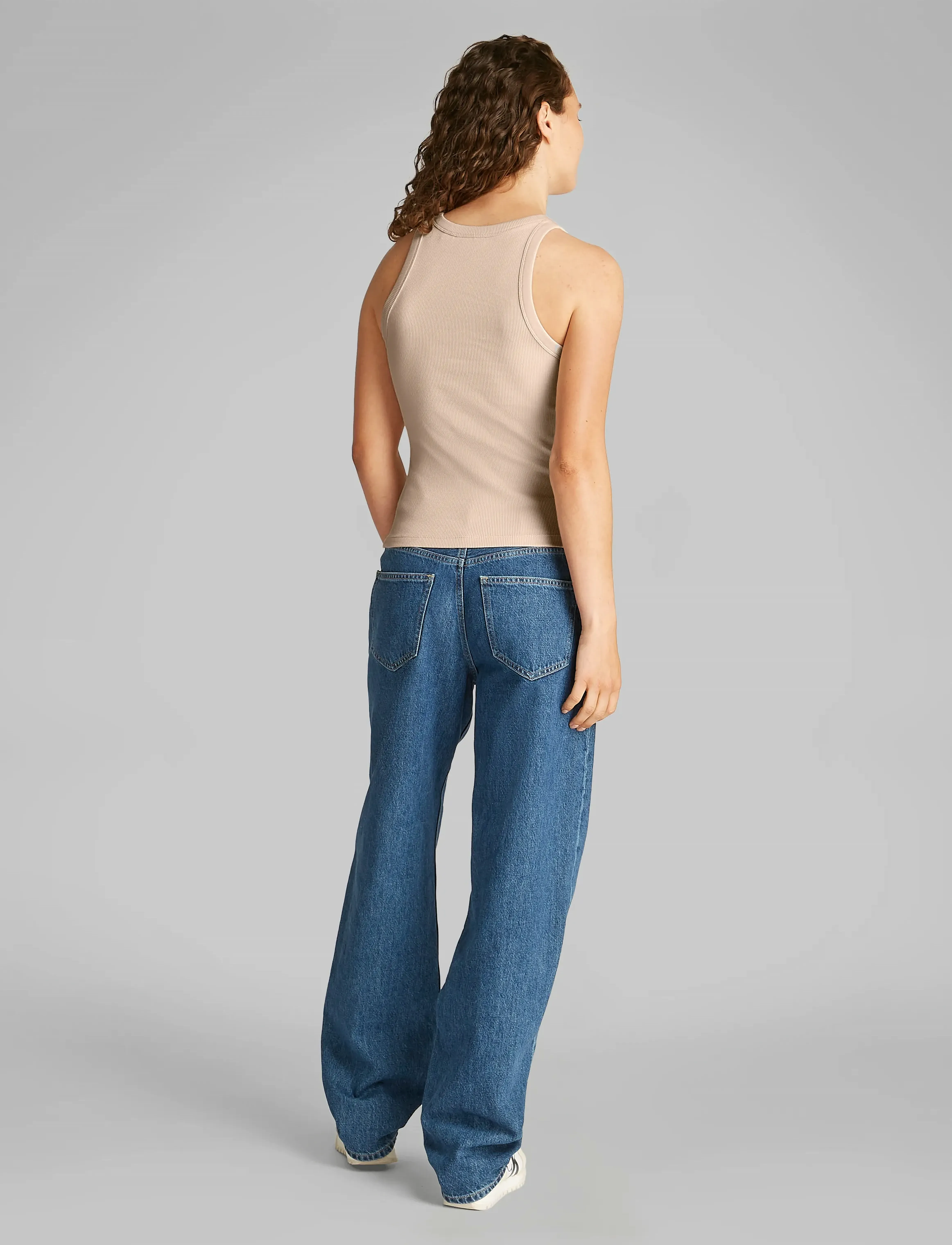 Calvin Klein Jeans - MONOLOGO RIB TANK TOP - brazilian sand - 3
