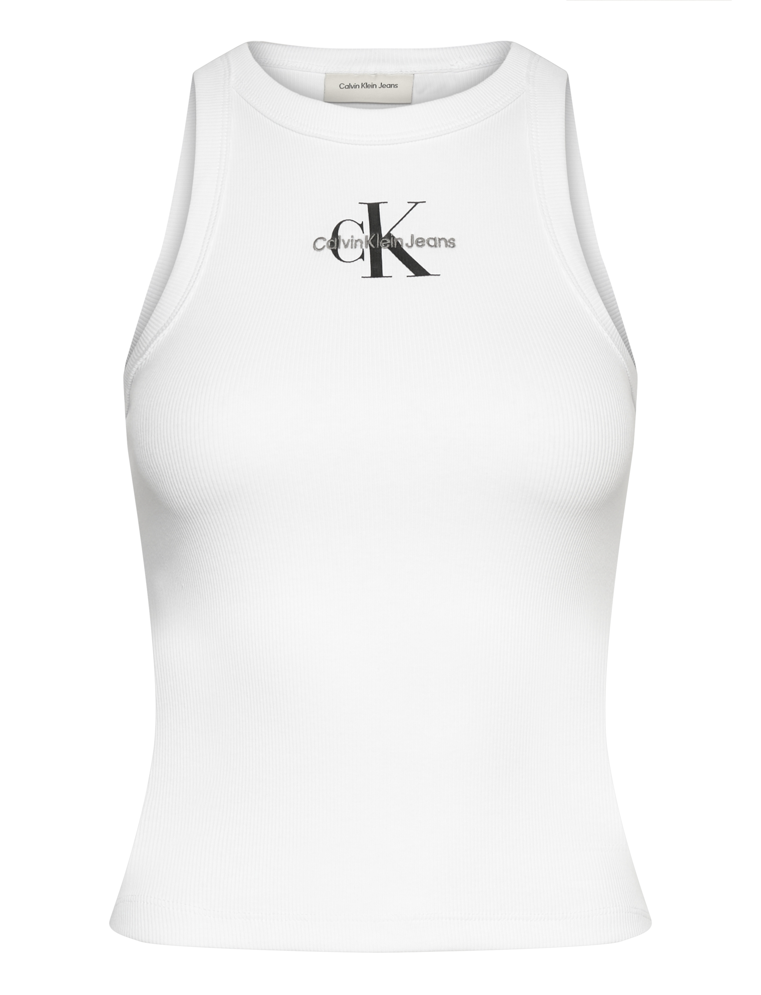 Calvin Klein Jeans - MONOLOGO RIB TANK TOP - brilliant white - 1