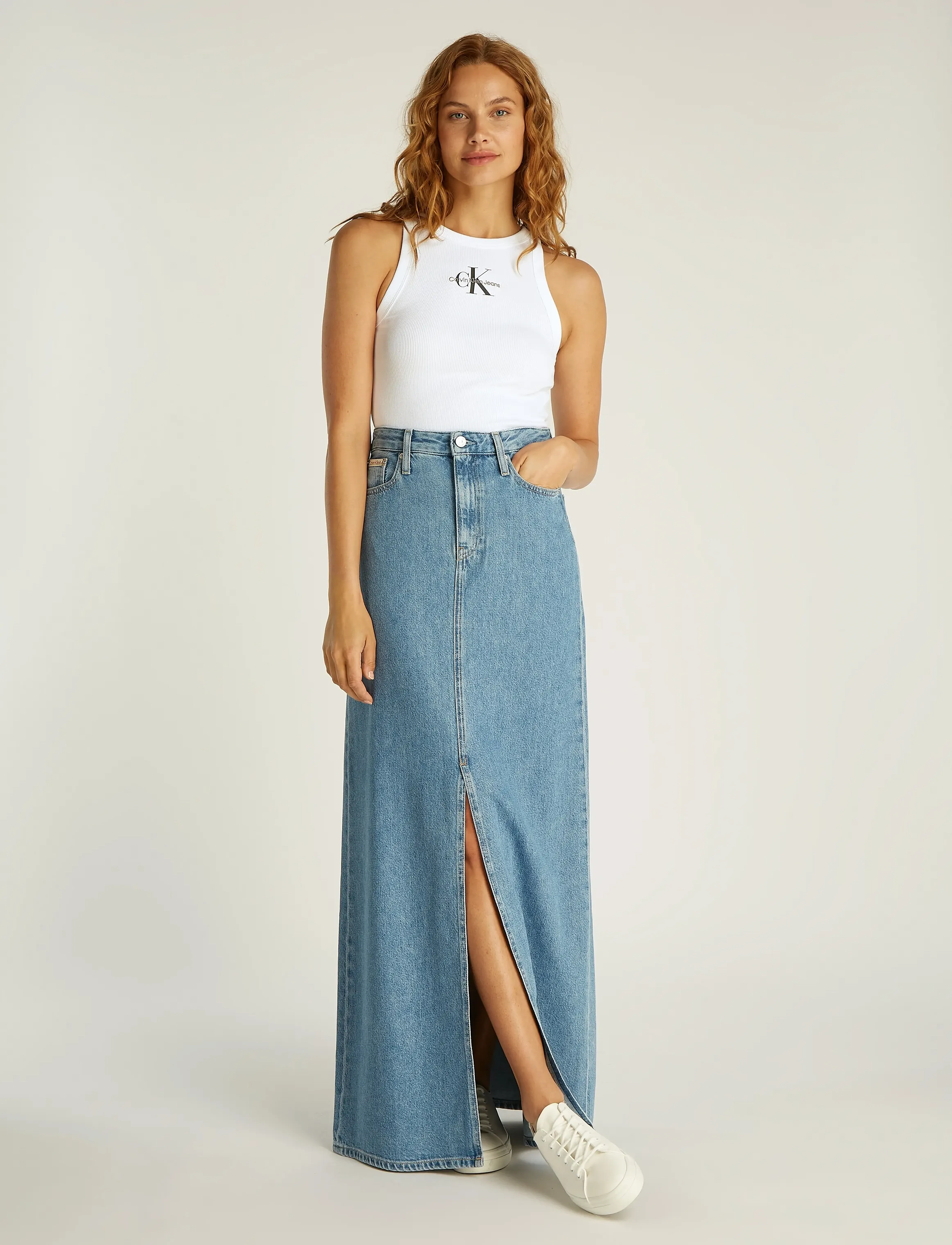 Calvin Klein Jeans - MONOLOGO RIB TANK TOP - brilliant white - 4