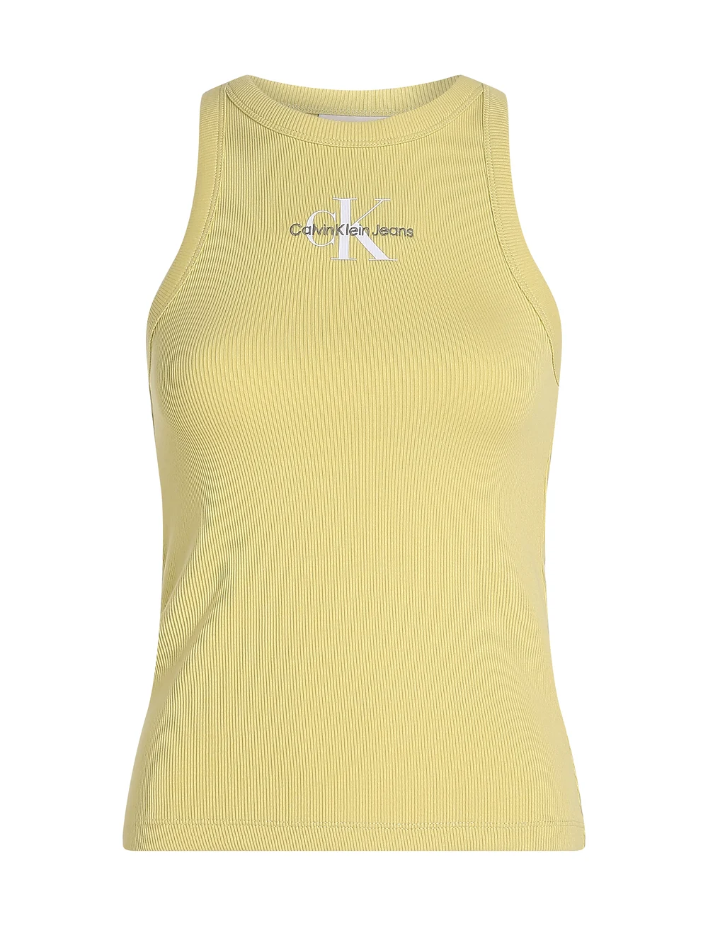 Calvin Klein Jeans - MONOLOGO RIB TANK TOP - linnen - muted lime - 1