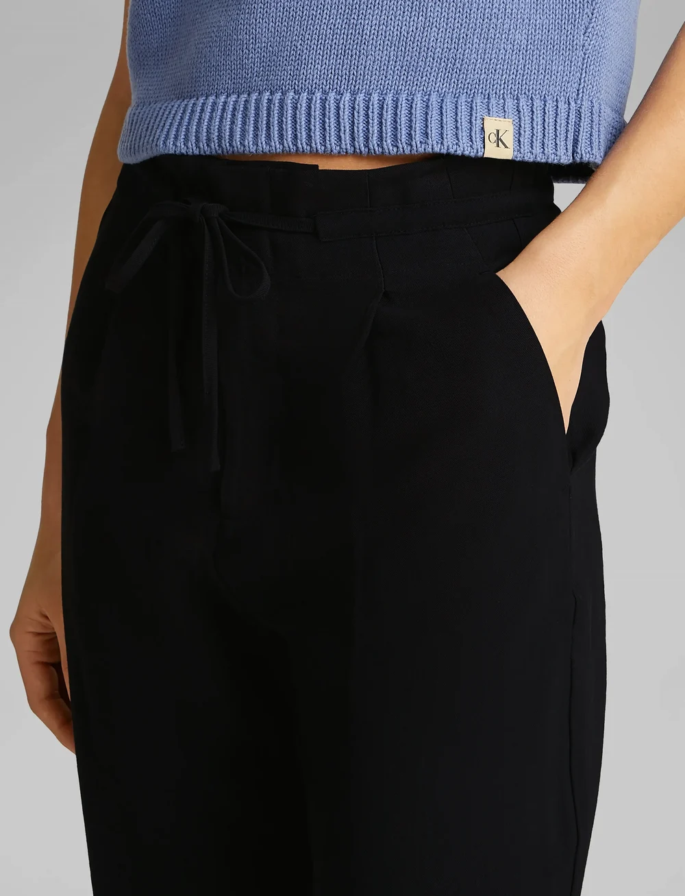 Calvin Klein Jeans - ECOVERO RELAXED STRAIGHT PANT - raka byxor - ck black - 4