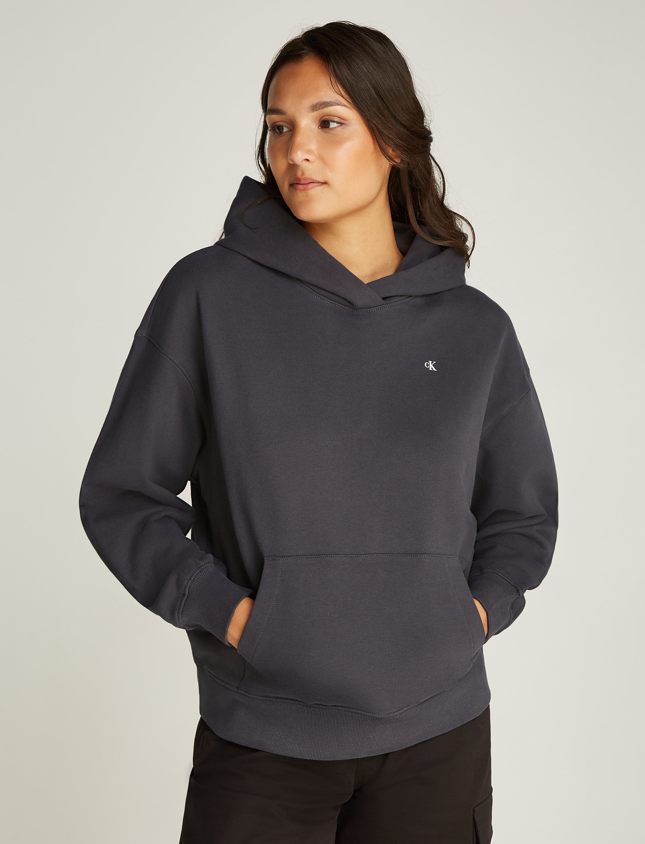 Calvin Klein Jeans - STAMP BACK GRAPHIC HOODIE - washed black - 4