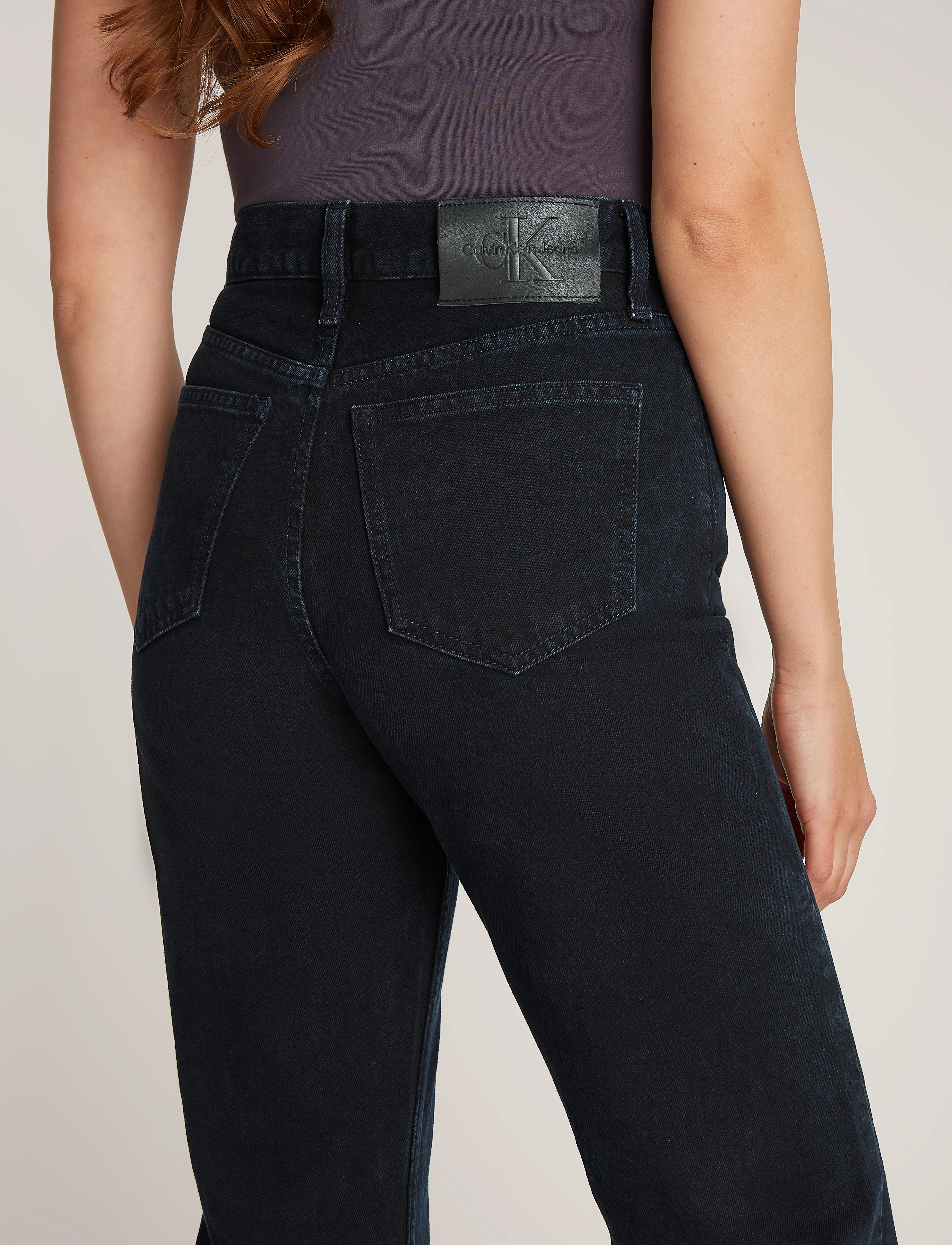Calvin Klein Jeans - HIGH RISE STRAIGHT - denim dark - 3