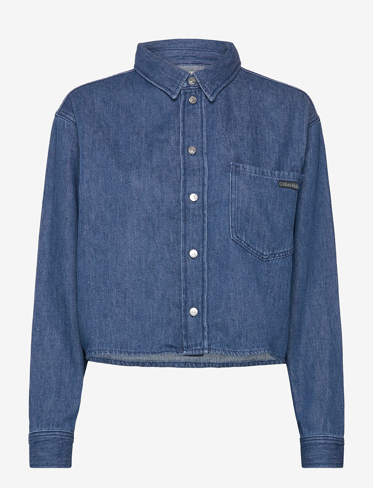 Calvin Klein Jeans - CROPPED DAD DENIM SHIRT - denim medium - 1