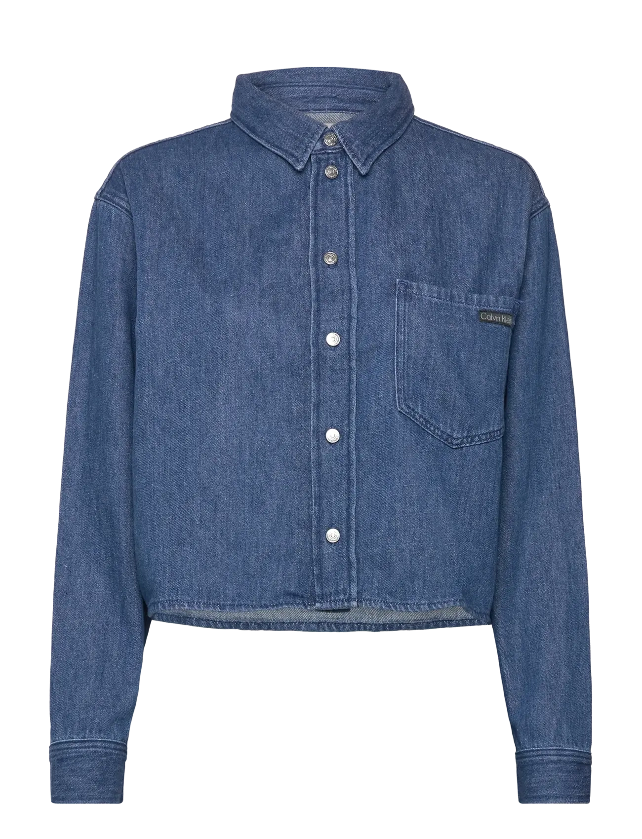 Calvin Klein Jeans - CROPPED DAD DENIM SHIRT - denim medium - 1