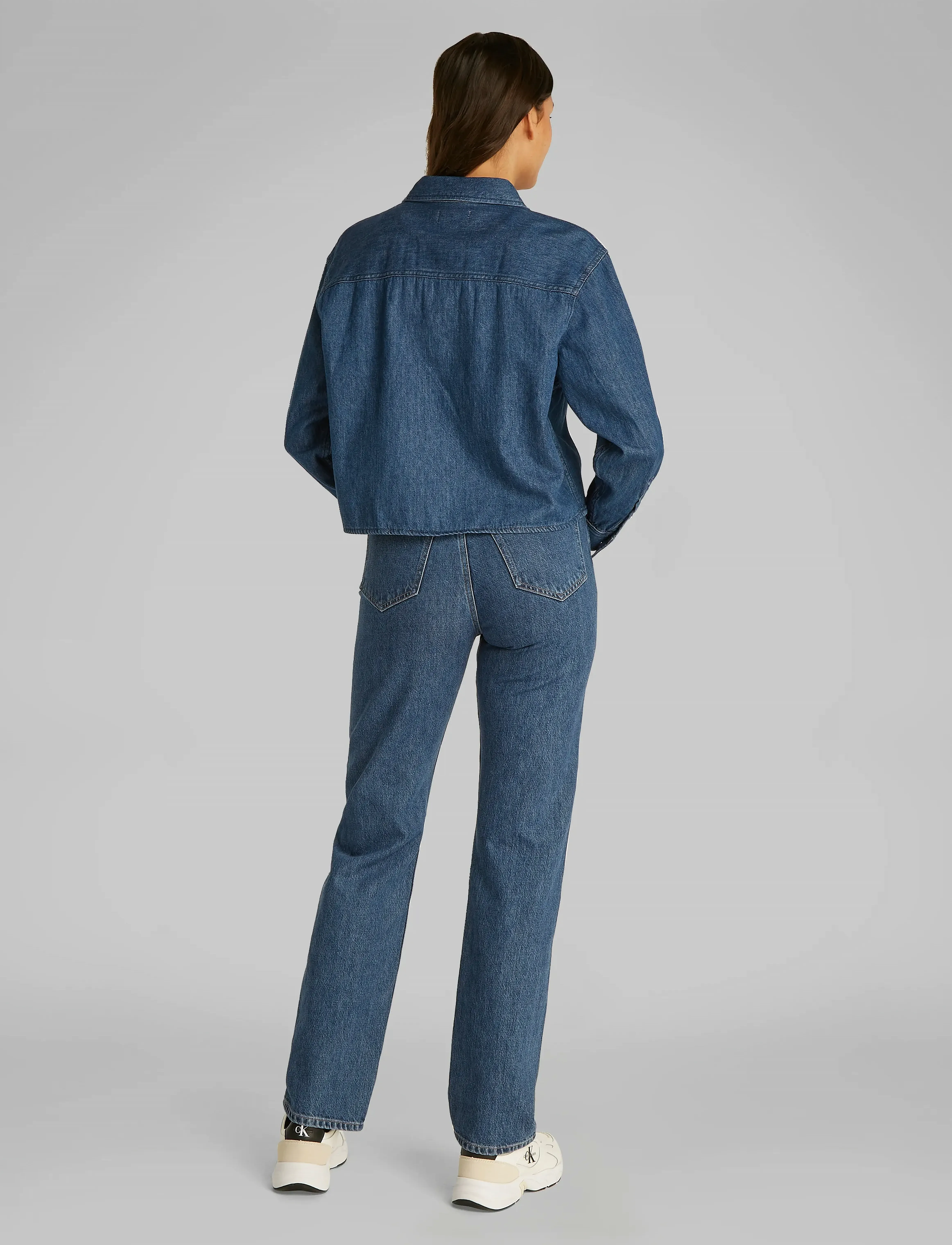 Calvin Klein Jeans - CROPPED DAD DENIM SHIRT - denim medium - 3