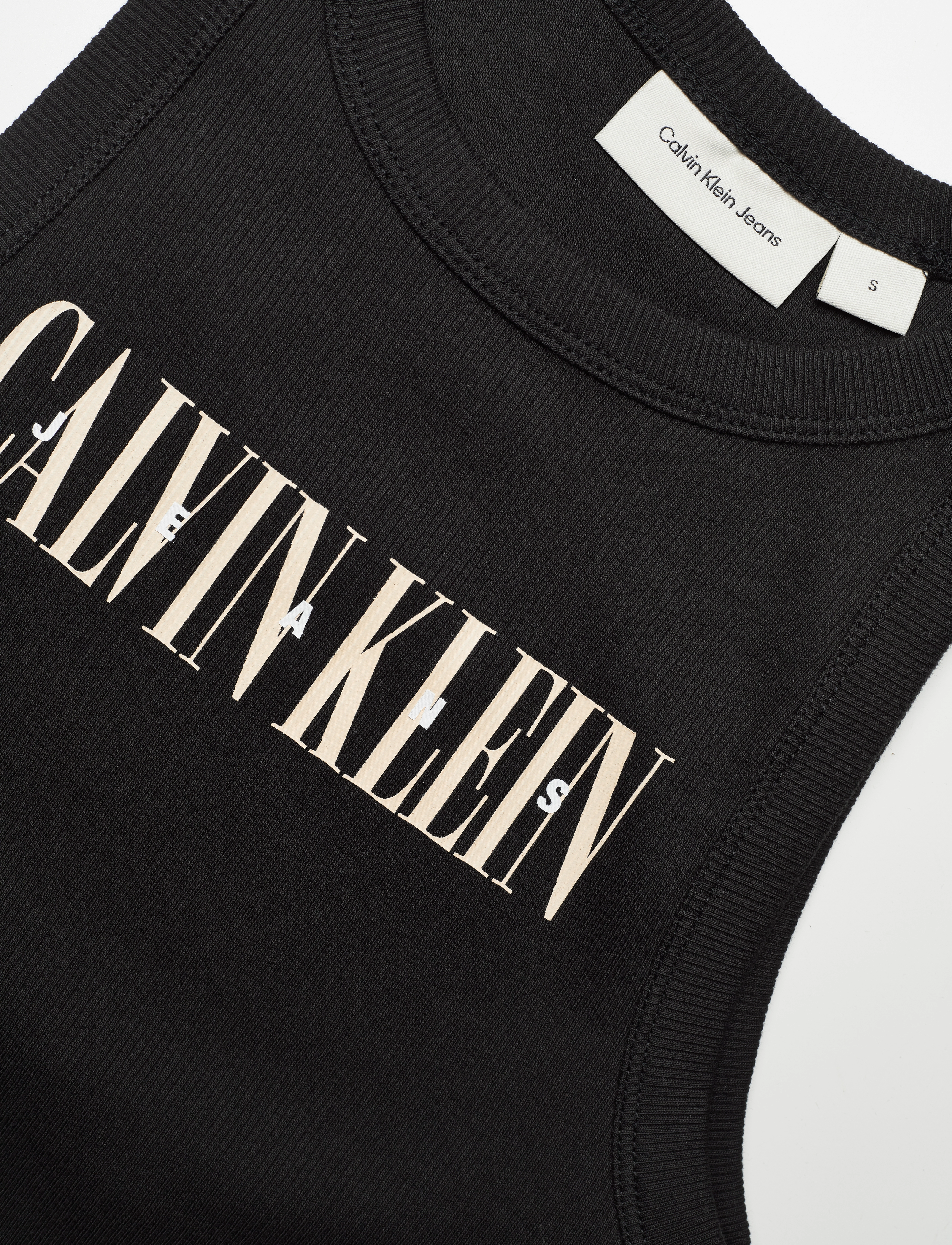 Calvin Klein Jeans - VARSITY CALVIN KLEIN RIB TANK - ck black - 4
