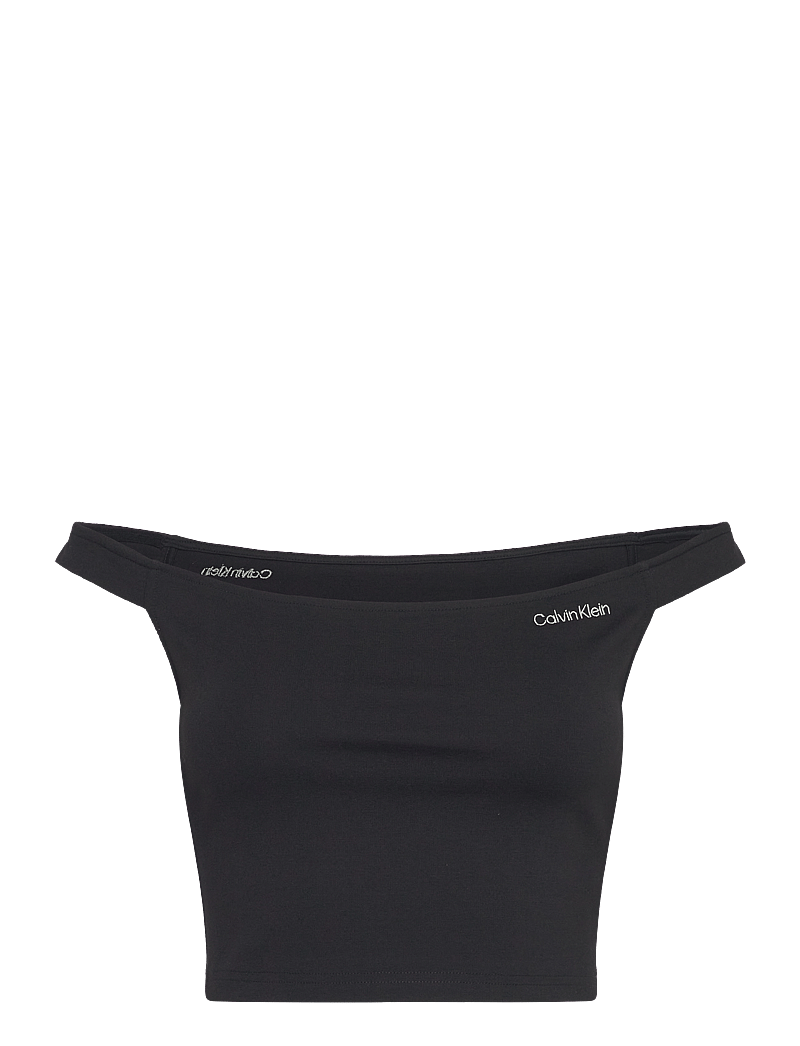 Calvin Klein Jeans - LOGO BARDOT MILANO TOP - crop tops - ck black - 1