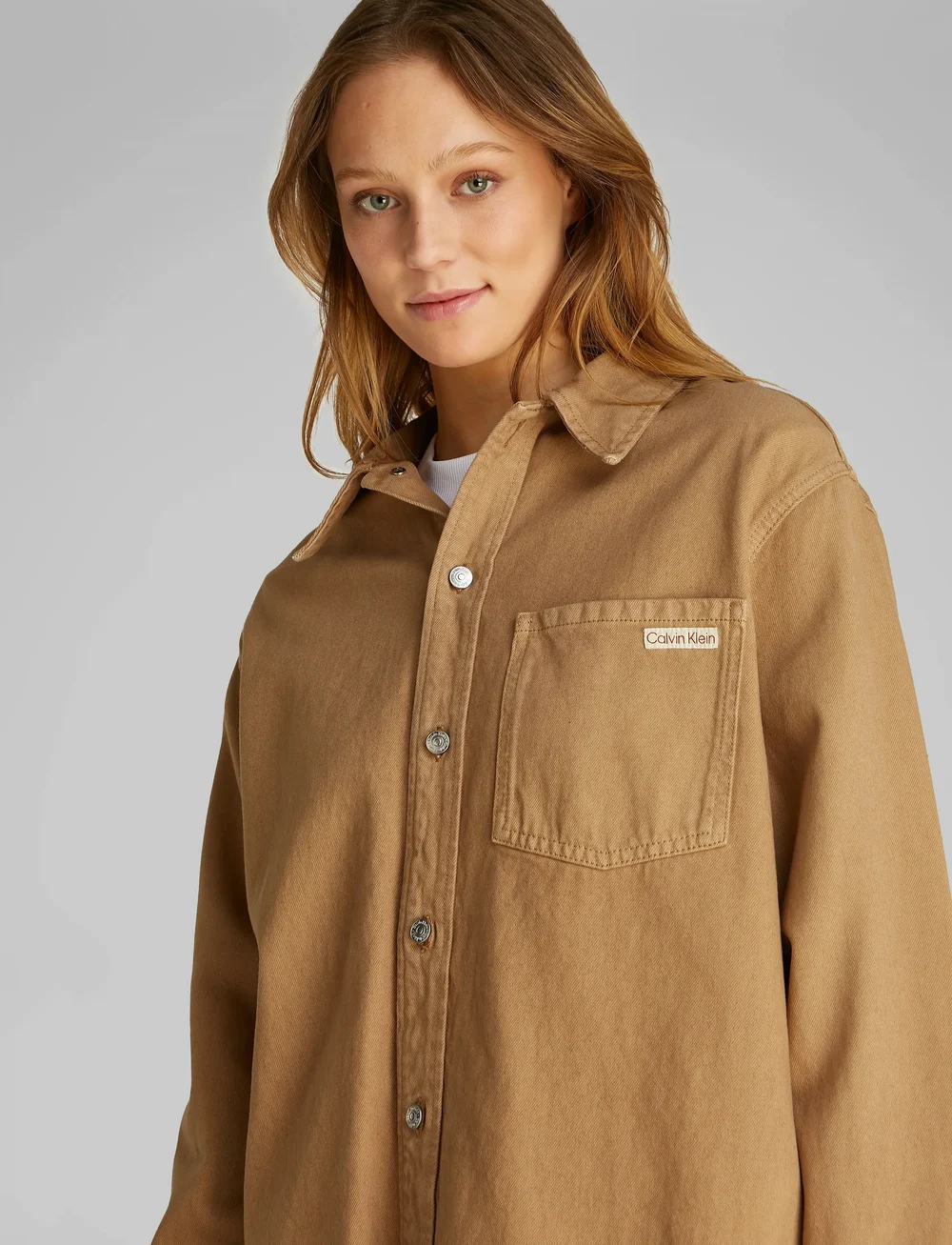 Calvin Klein Jeans - 90s DENIM OVERSHIRT - overshirts - tigers eye - 4
