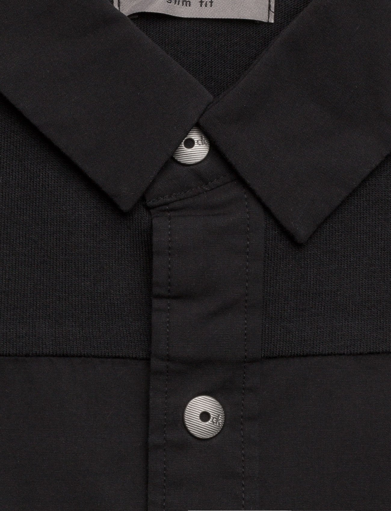 Calvin Klein Jeans - WIRO MIXED MEDIA SOLID SHIRT L/S - ck black solid / ck black - 4