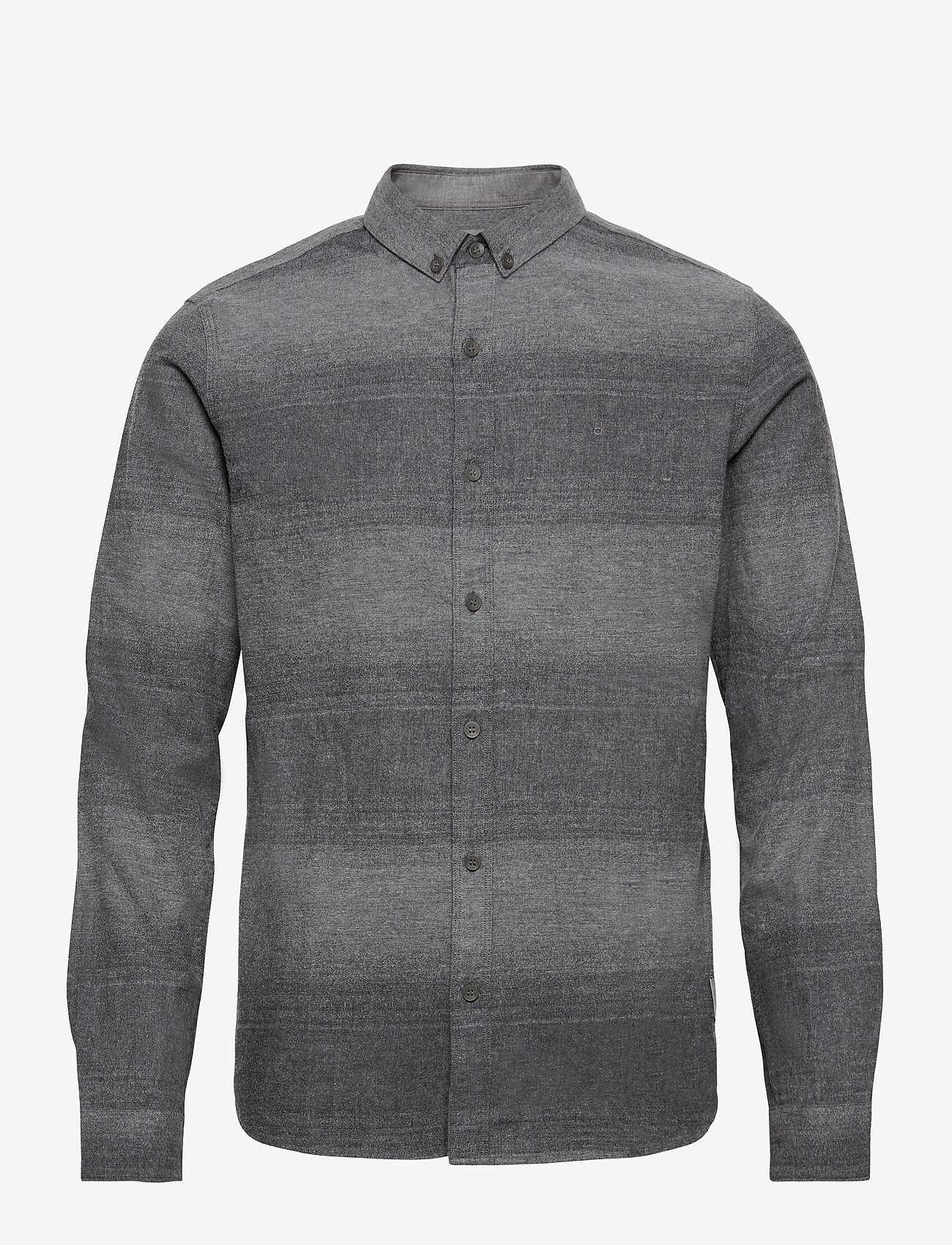 Calvin Klein Jeans - WILKEN STRIPED FLANNEL SHIRT L/S - mid grey heather - 0
