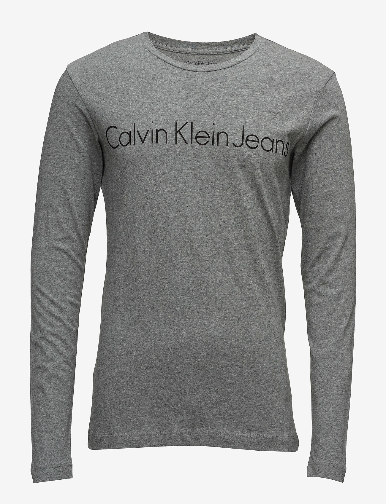 Calvin Klein Jeans - TREASURE CN TEE LS, - mid grey heather - 0