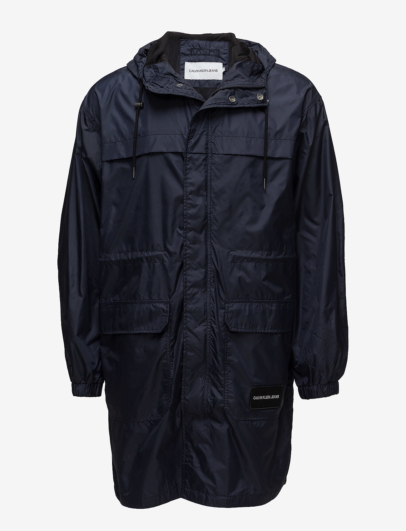 Calvin Klein Jeans - MID LENGTH HOODED NYLON PARKA - night sky - 0