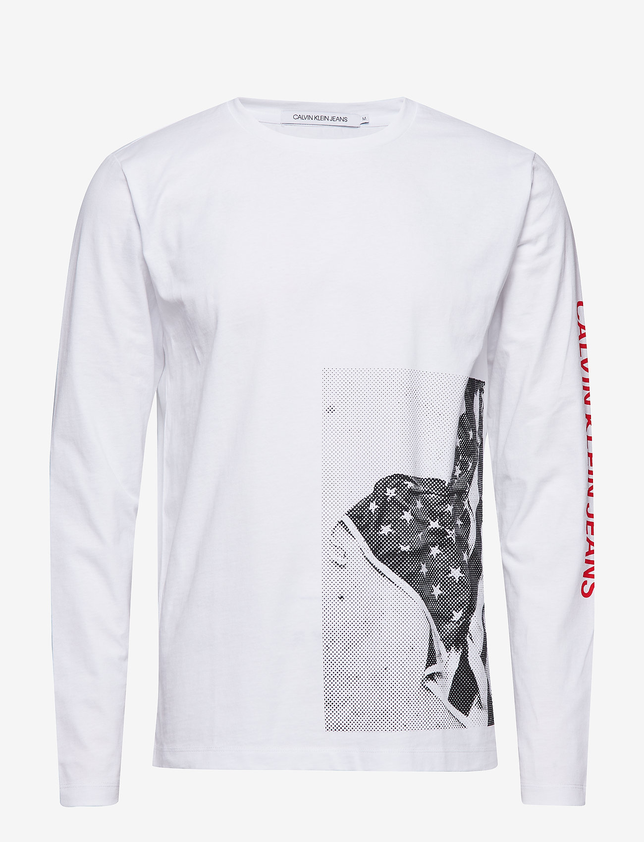 Calvin Klein Jeans - GRAPHIC SIDE FLAG LS - bright white - 0