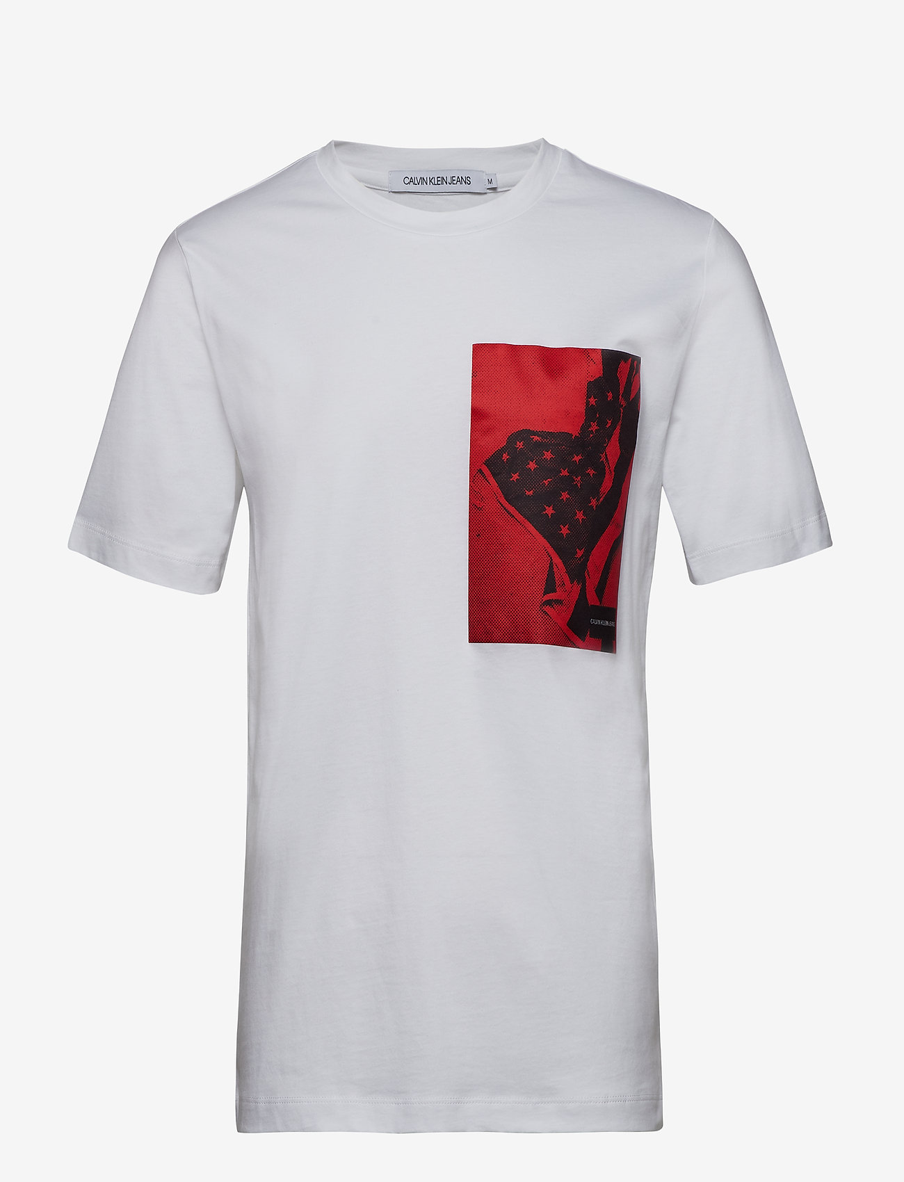 Calvin Klein Jeans - CHEST FLAG SATIN BOX - bright white - 0
