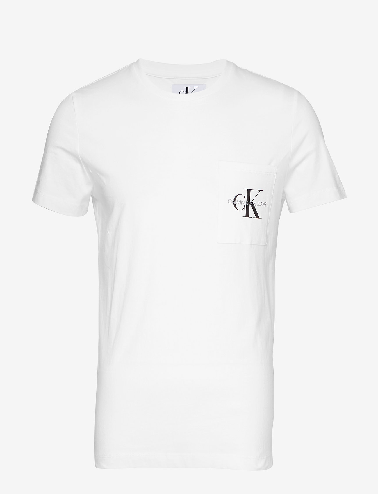 MONOGRAM POCKET SLIM SS TEE - BRIGHT WHITE