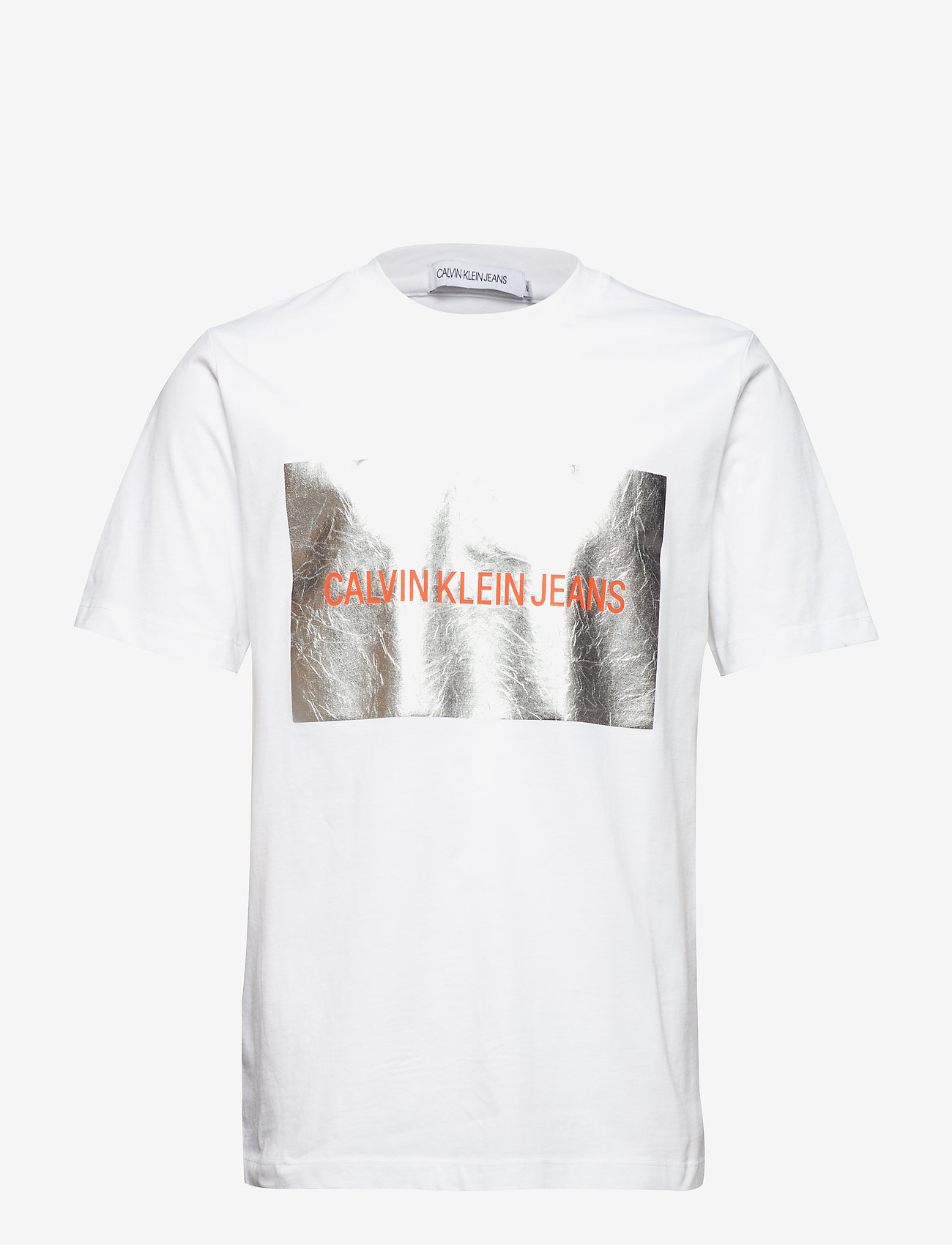 Calvin Klein Jeans - INSTITUTIONAL SILVER BOX SS TEE - bright white - 0