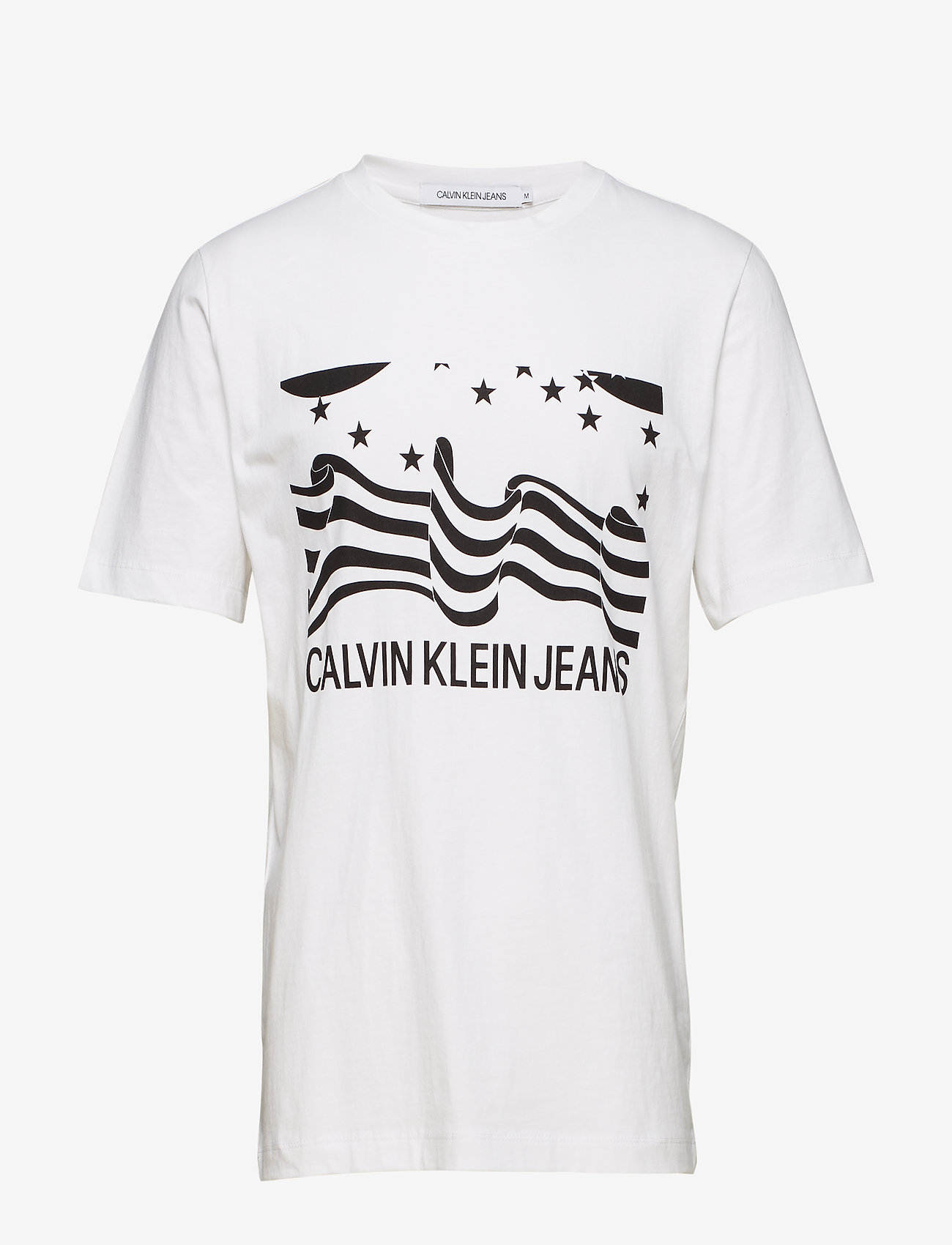 Calvin Klein Jeans - STARS&STRIPES INSTIT SLIM SS TEE - bright white/ck black - 0