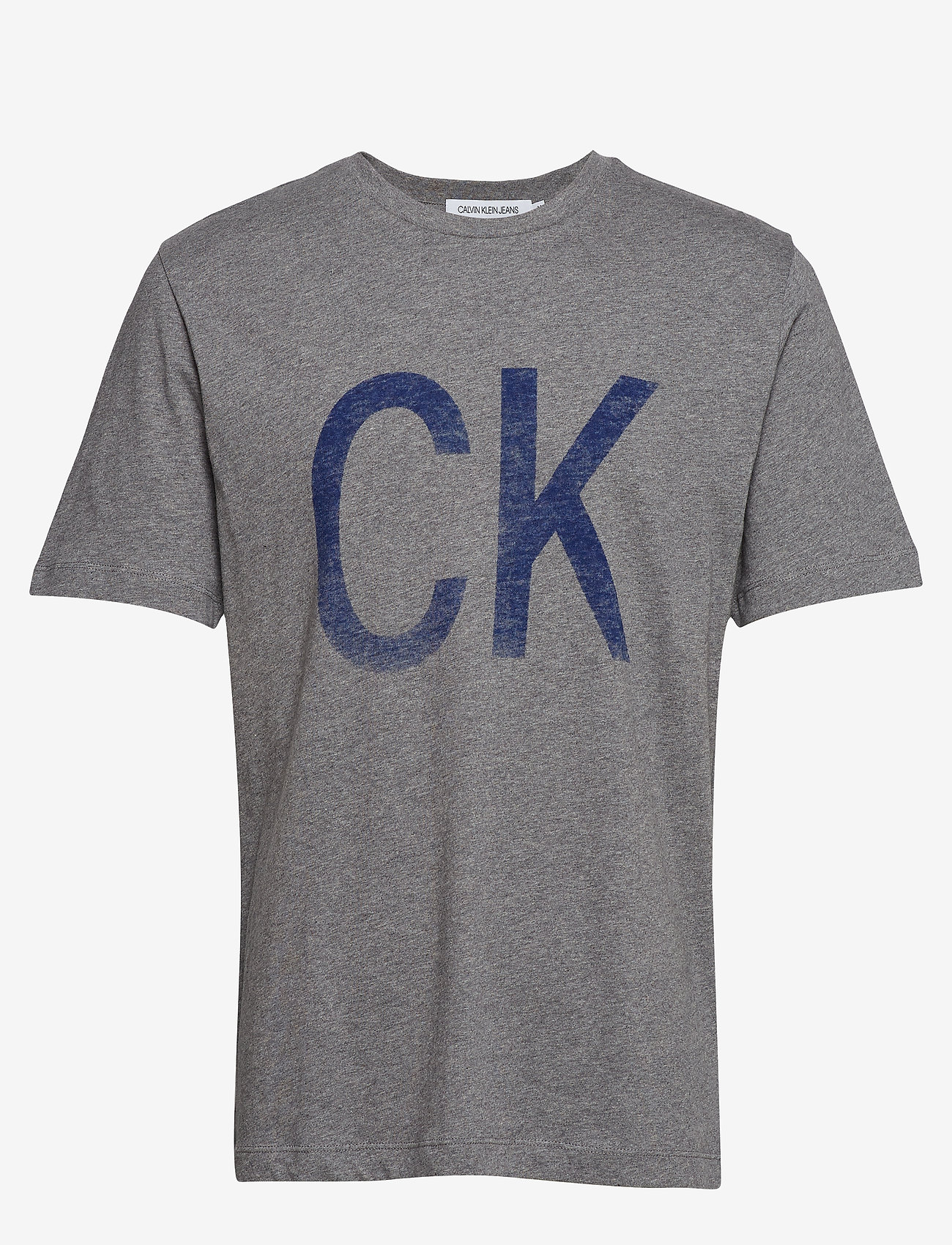 Calvin Klein Jeans - REVERSED LOGO REG SS - grey heather/medieval blue - 0