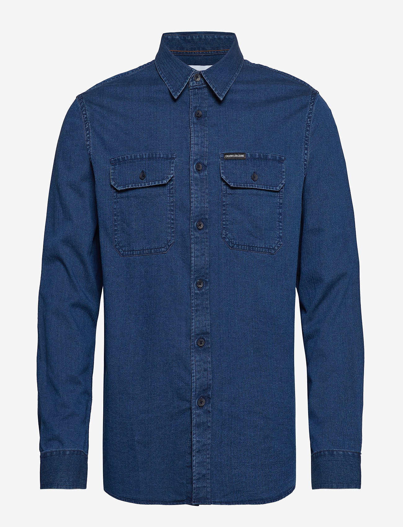 Calvin Klein Jeans - HERRIGBONE LS SHIRT, - indigo - 0