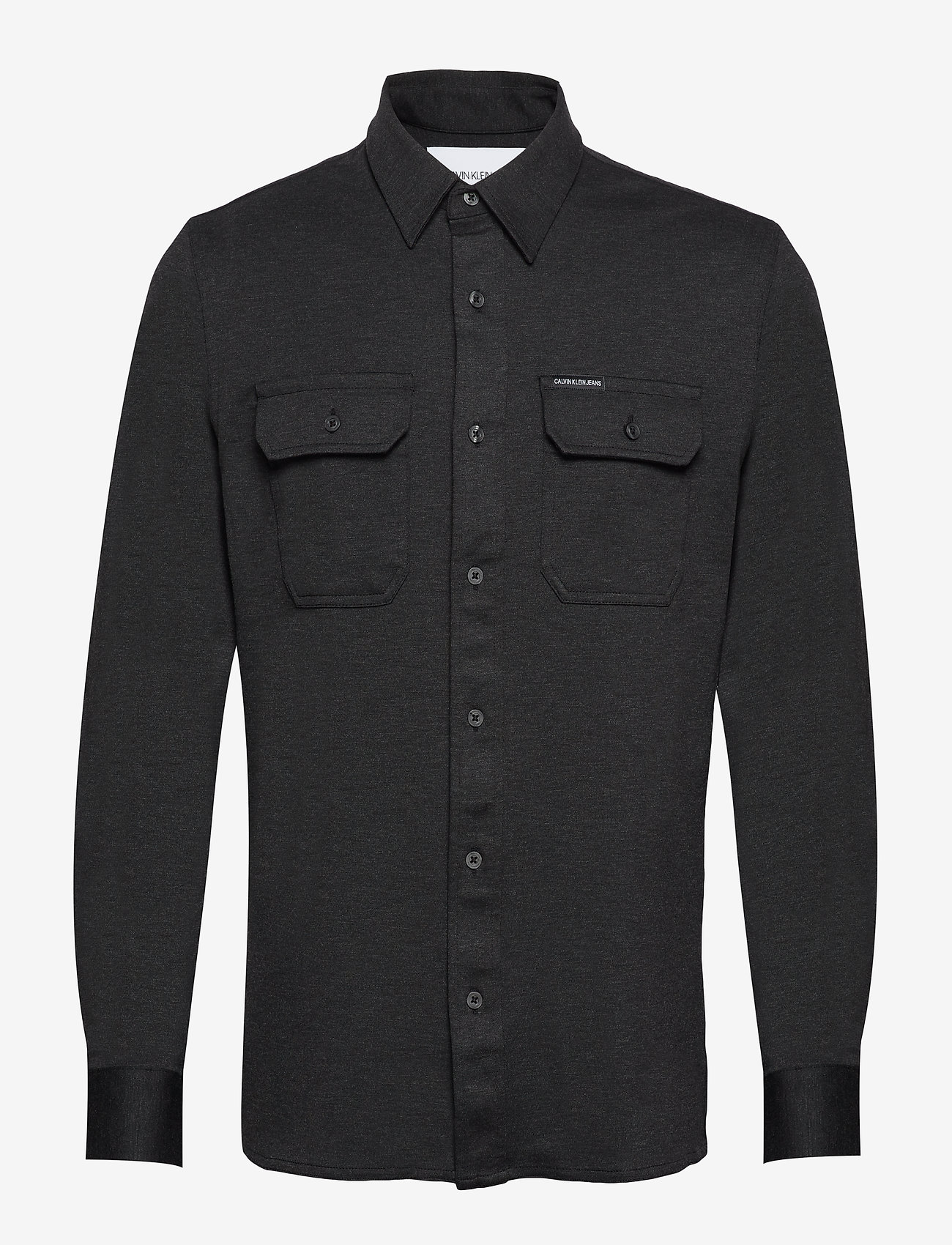 Calvin Klein Jeans - MELANGE UTILITY L/S, - dark grey heather - 0